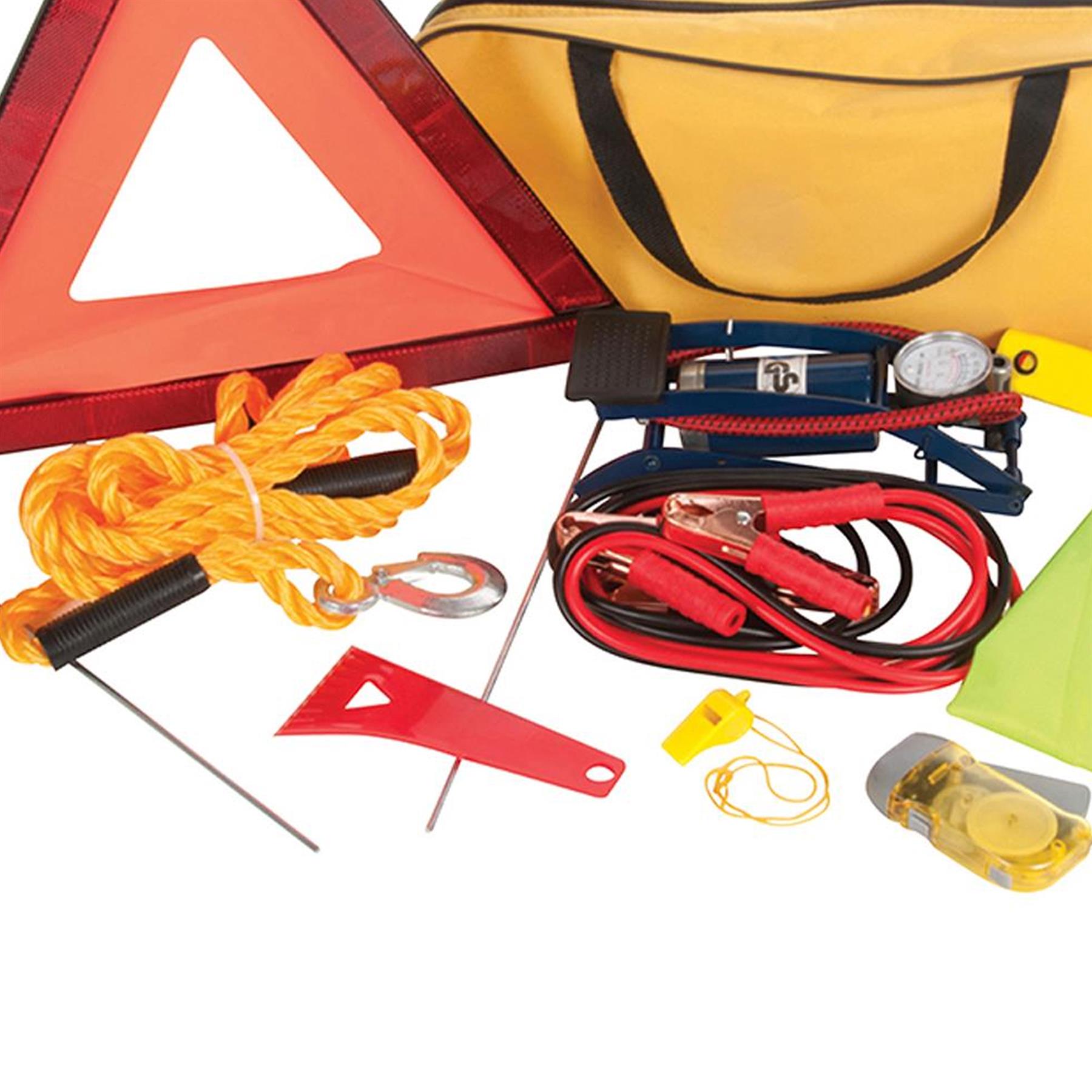 Emergency Breakdown Road Safety Kit Vehicle - 2M Jump Leads Copper-Coated Clamps
