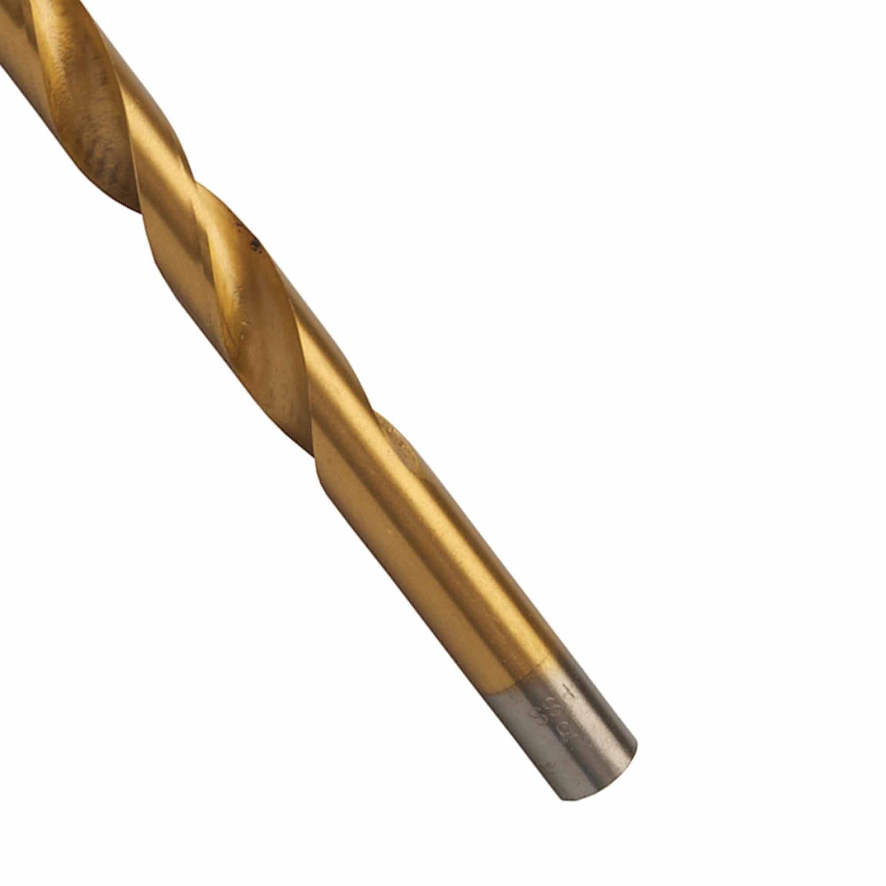 Hss Titanium-Coated Drill Bits 13.0mm Durable High Speed Metal Wood Plastic
