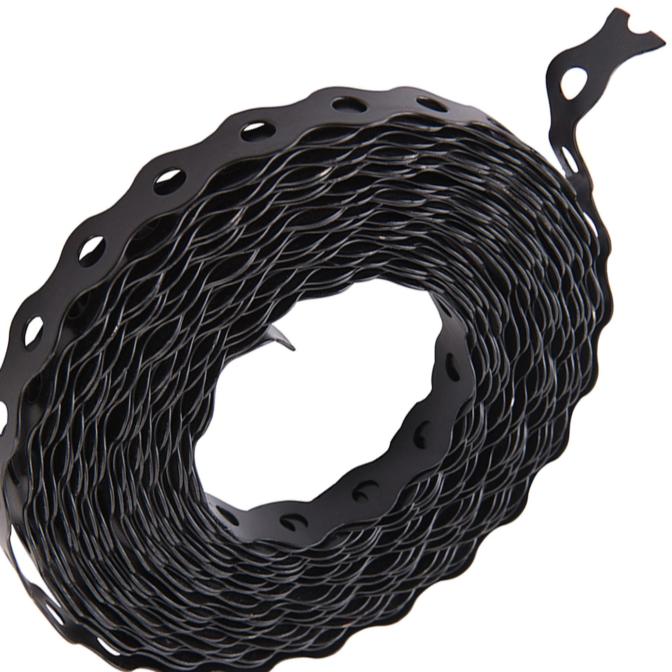 Black Fixing Band Plastic-Coated Galvanised Steel Easy To Bend / Twist 17mmx10M