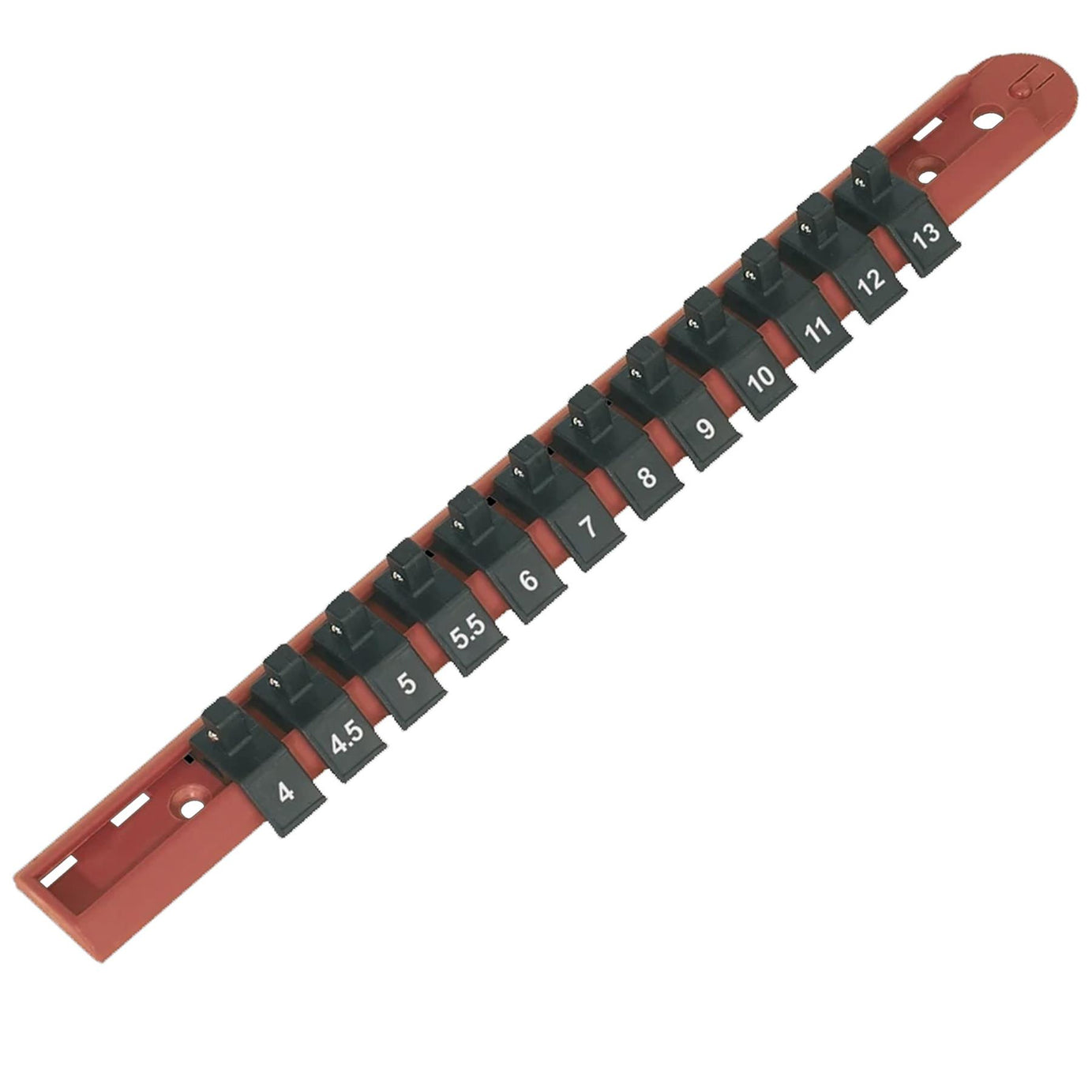 Sealey Socket Retaining Rail with 12 Clips 1/4"Sq Drive