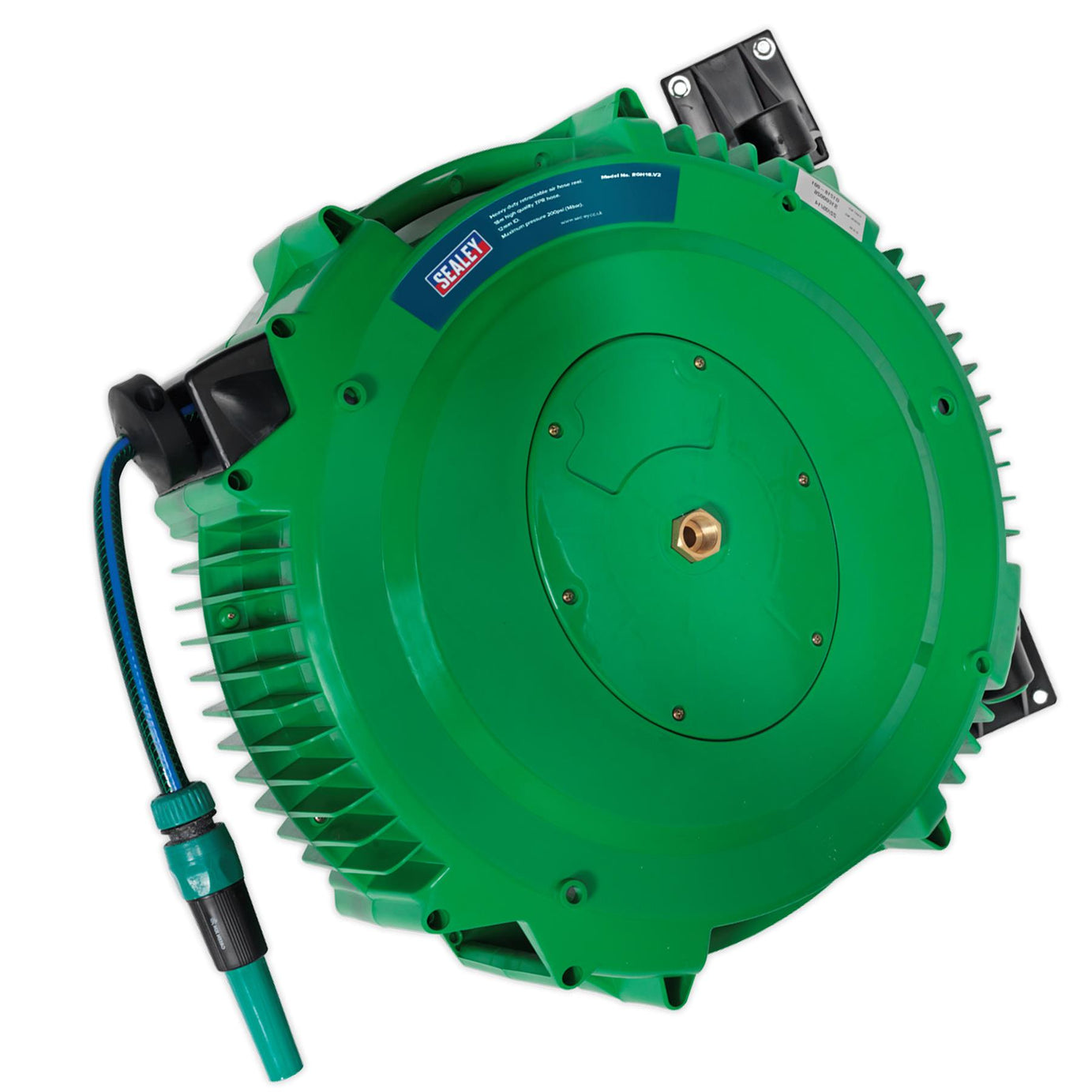 Sealey Retractable Water Hose Reel 18m 12mm ID PVC Hose