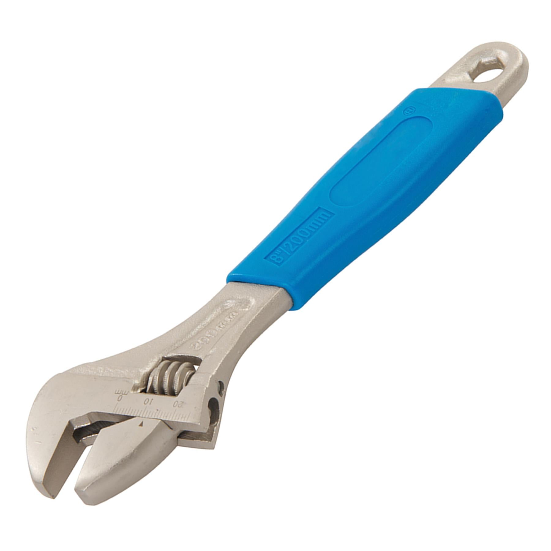 Adjustable Wrench Length 200mm - Jaw 22mm Corrosion-Resistant Satin Finish