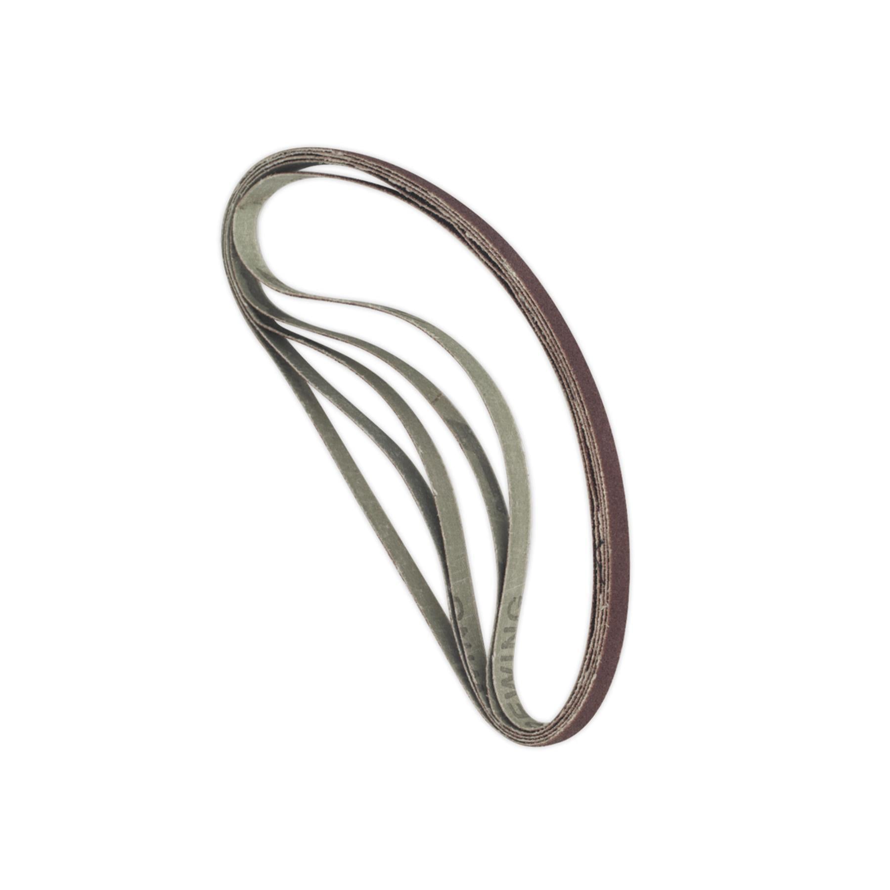 Sealey -SBS35/B60GN Sanding Belt 8 x 456mm 60Grit Pack of 5
