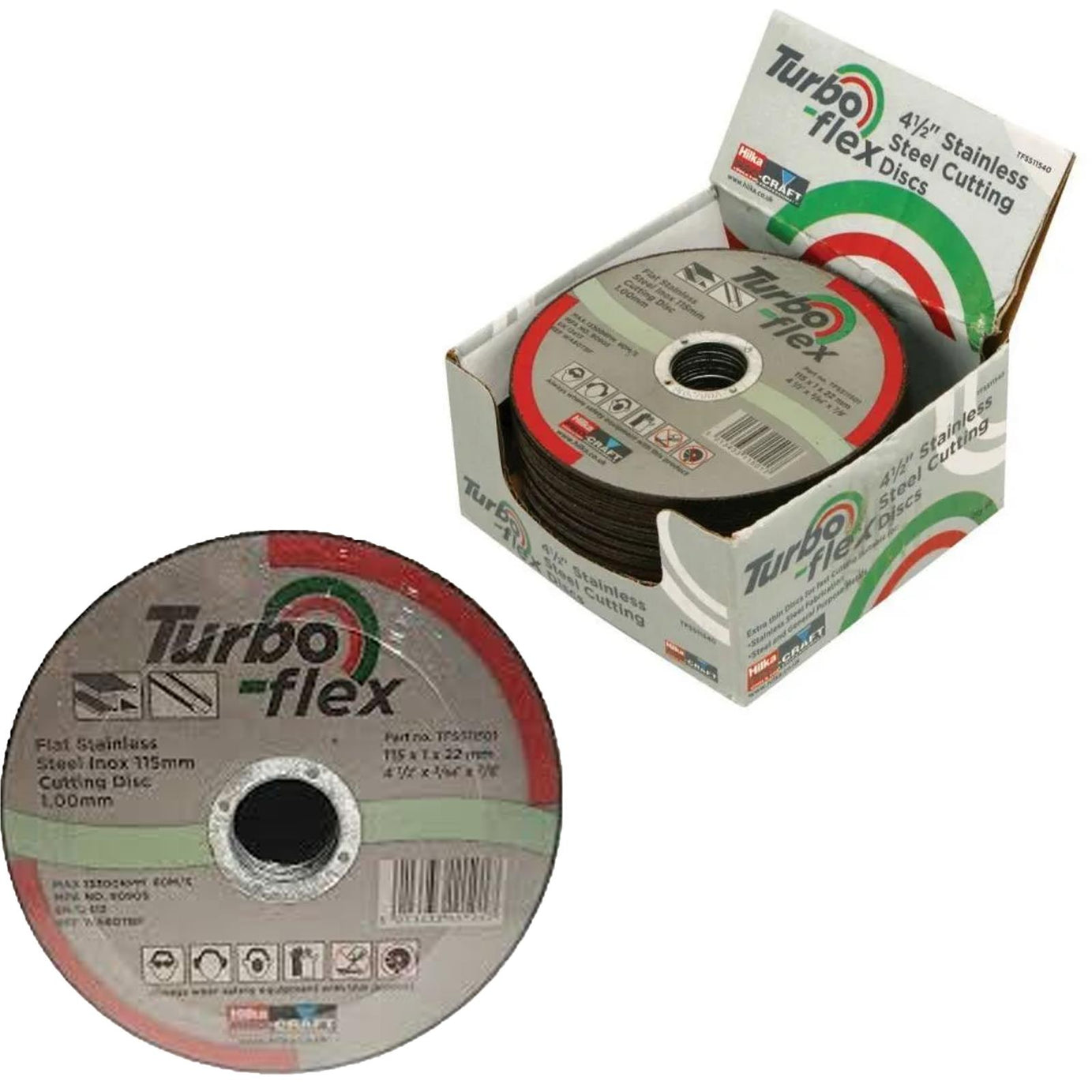 Hilka 115mm Stainless Steel Cutting Disc Turbo Flex