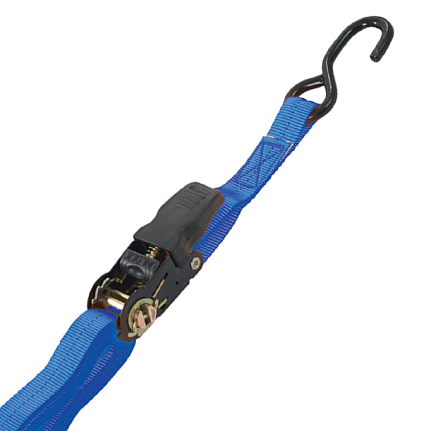 Rubber Handled Ratchet Tie Down Strap S-Hook 4M X 25mm 4Pk - Rated 250Kg