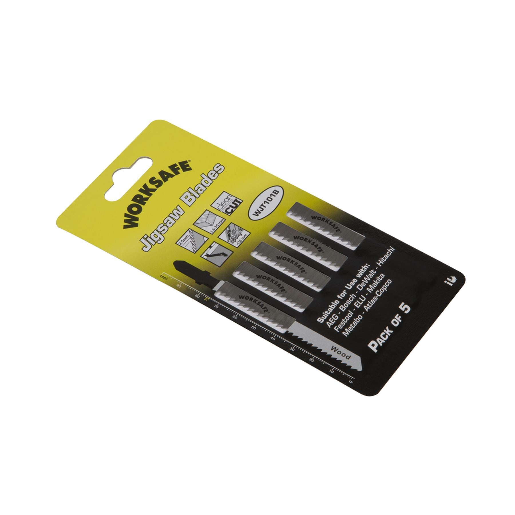Sealey Jigsaw Blade Wood & Plastics 75mm 10tpi - Pack of 5