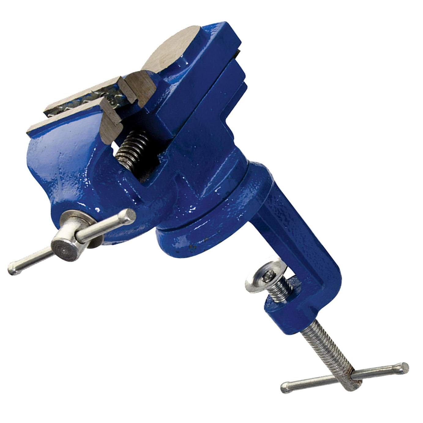 Table Vice With Swivel Base - 50mm Turns 360 Cast Iron Frame With Anvil 50mm Jaw