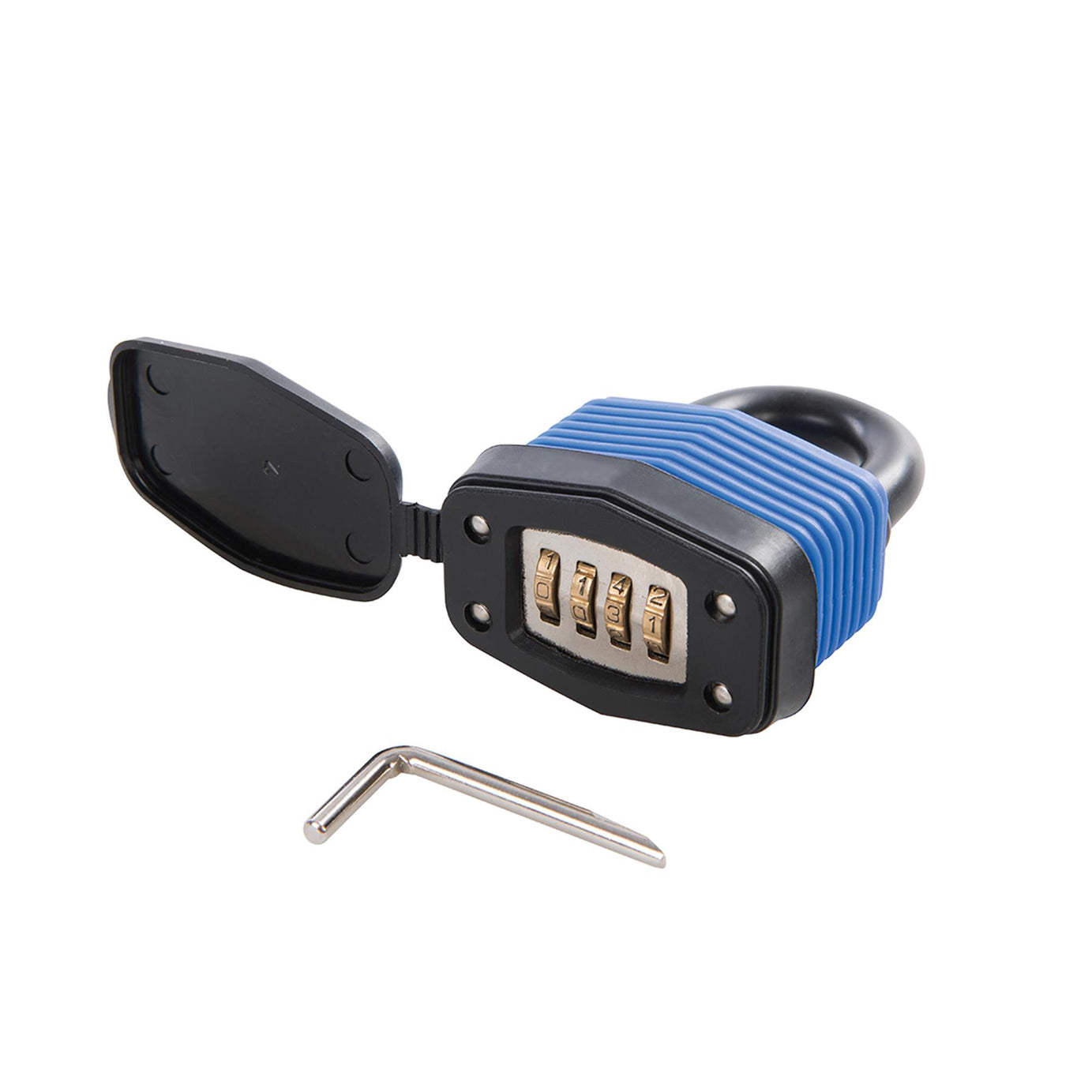 Weatherproof Combination Padlock Steel Body With Plastic-Coated Shackle 50mm