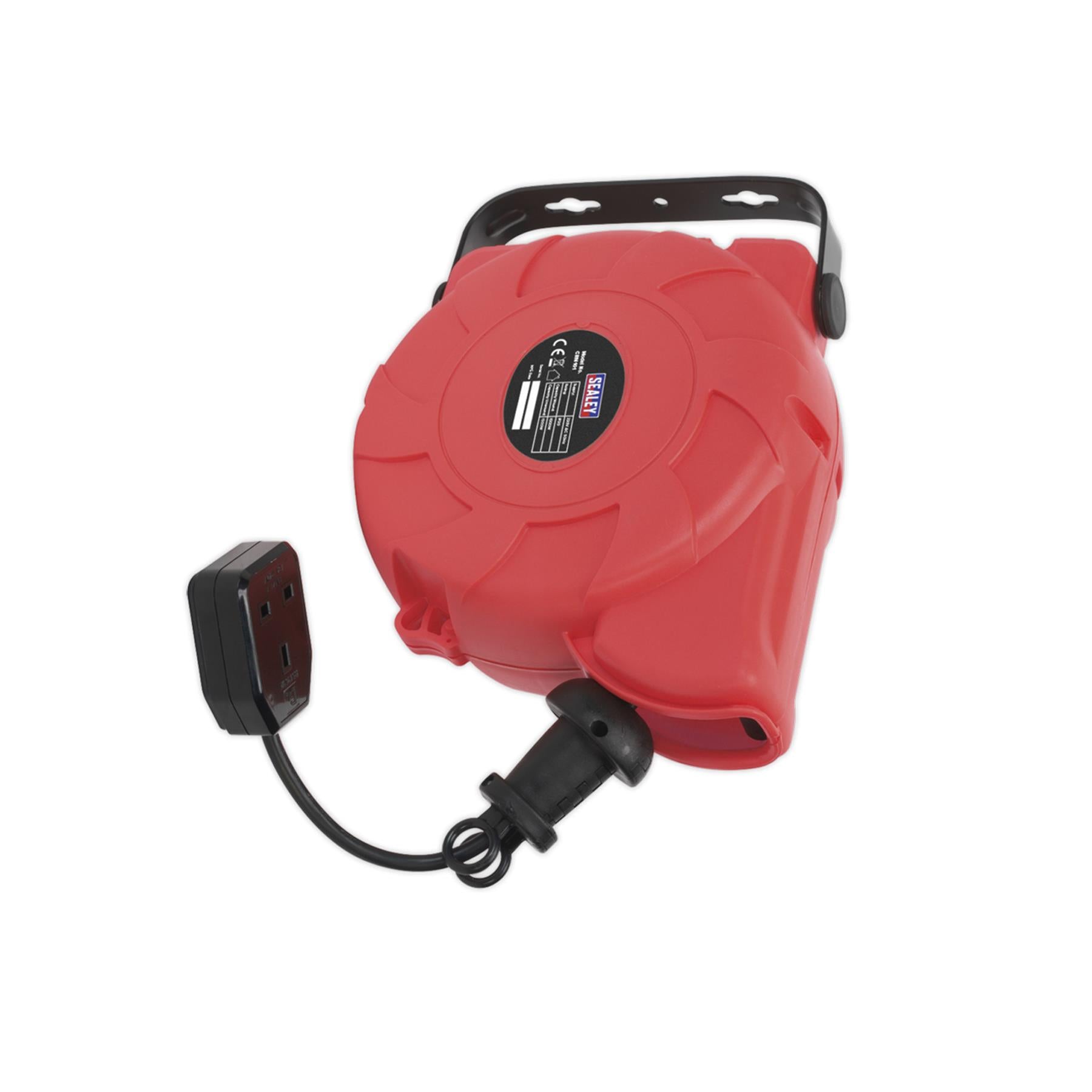 Sealey 10m Cable Reel Retractable System 1 x 230V Socket Extension