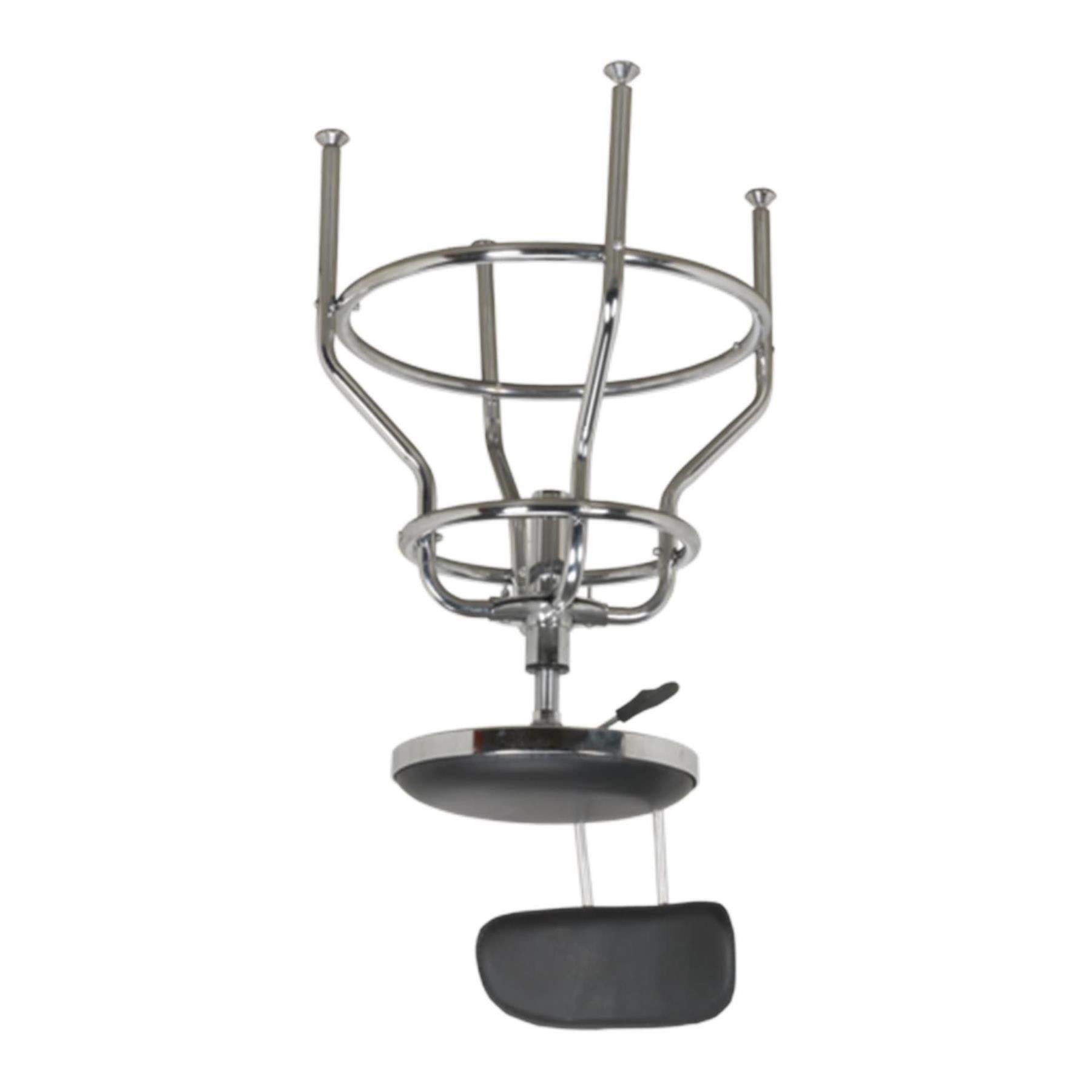 Sealey Workshop Stool Pneumatic Adj Height Swivel Seat & Back Rest