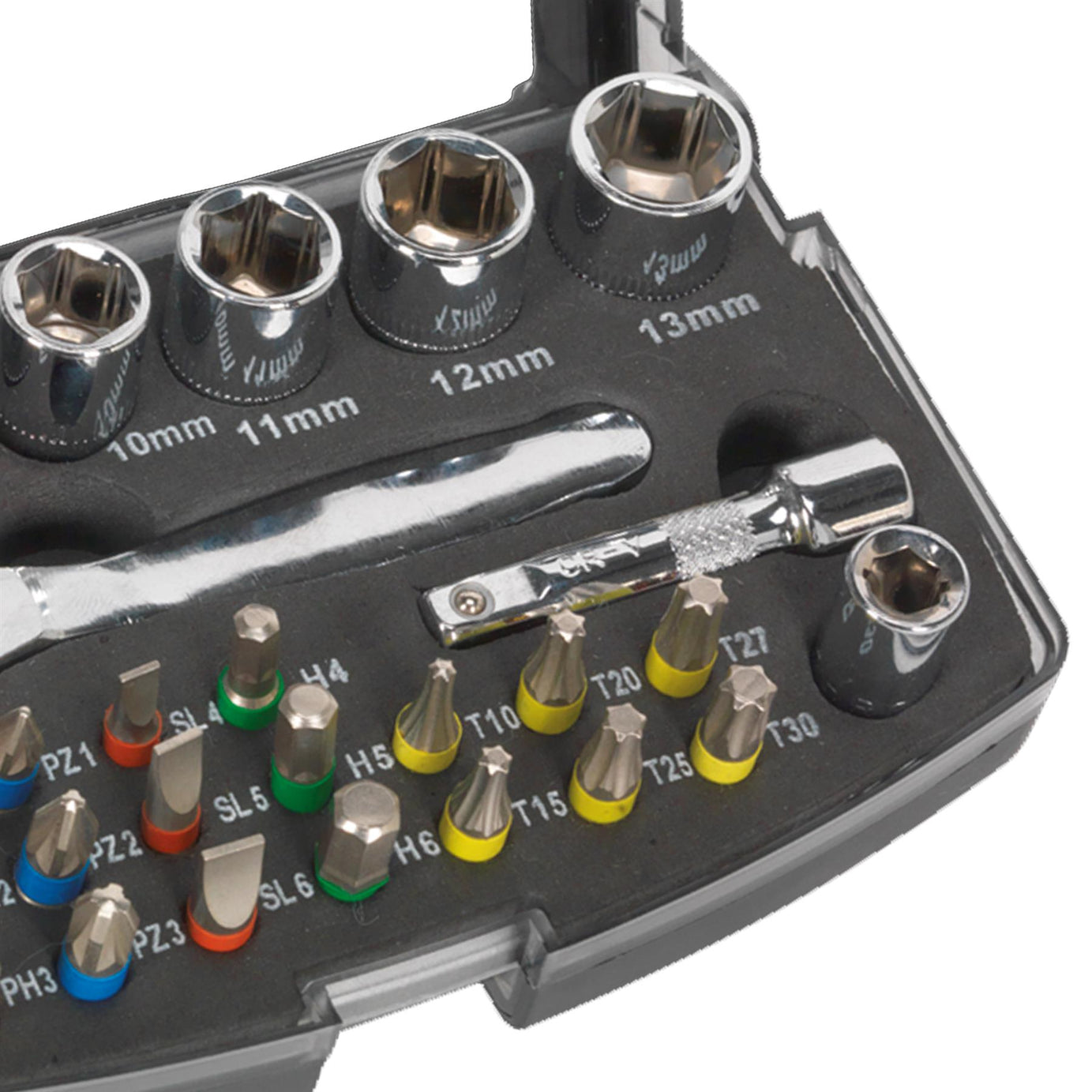 Sealey Socket & Bit Set 31pc 1/4"Sq Drive