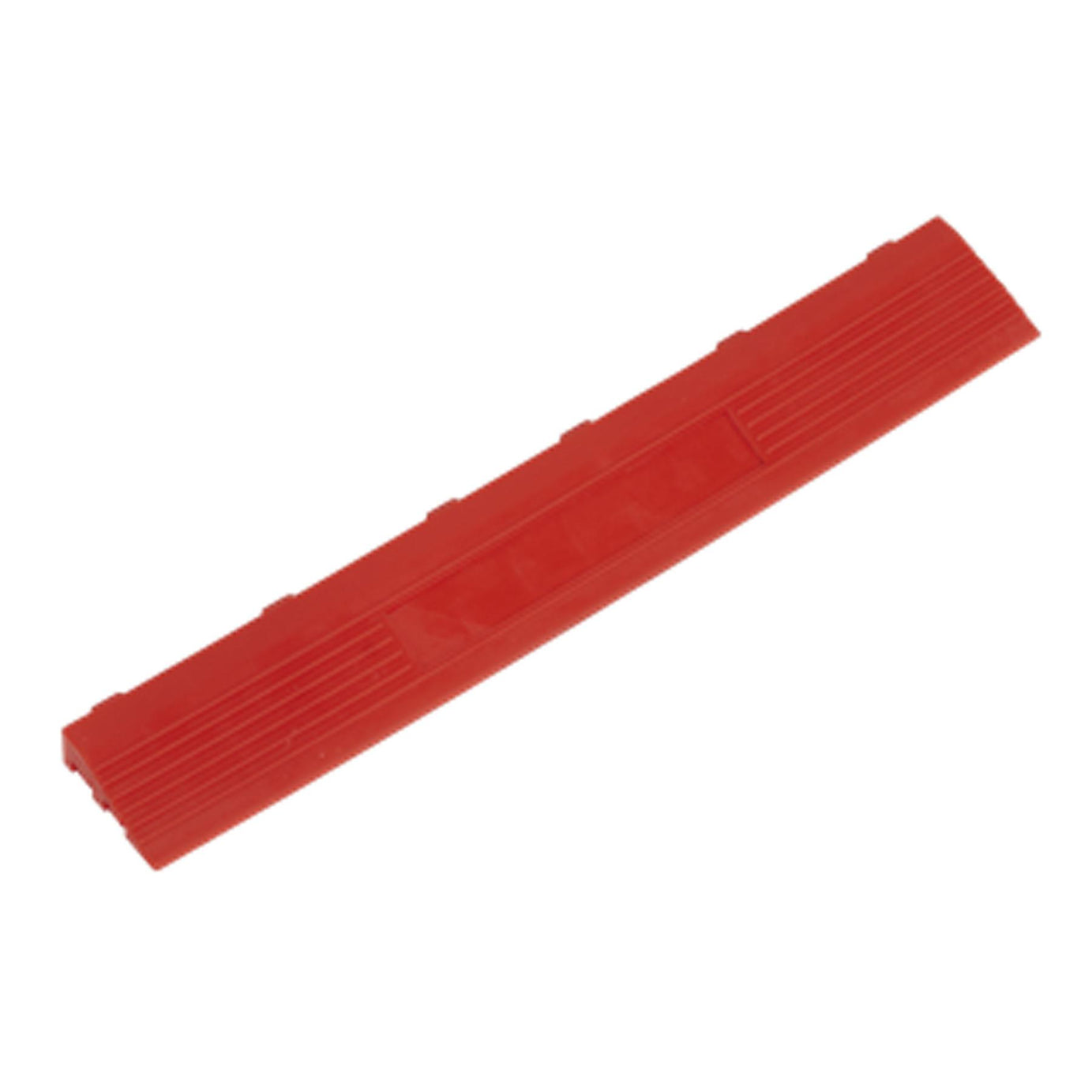 Sealey Polypropylene Floor Tile Edge 400x60mm Red Female-Pack of 6