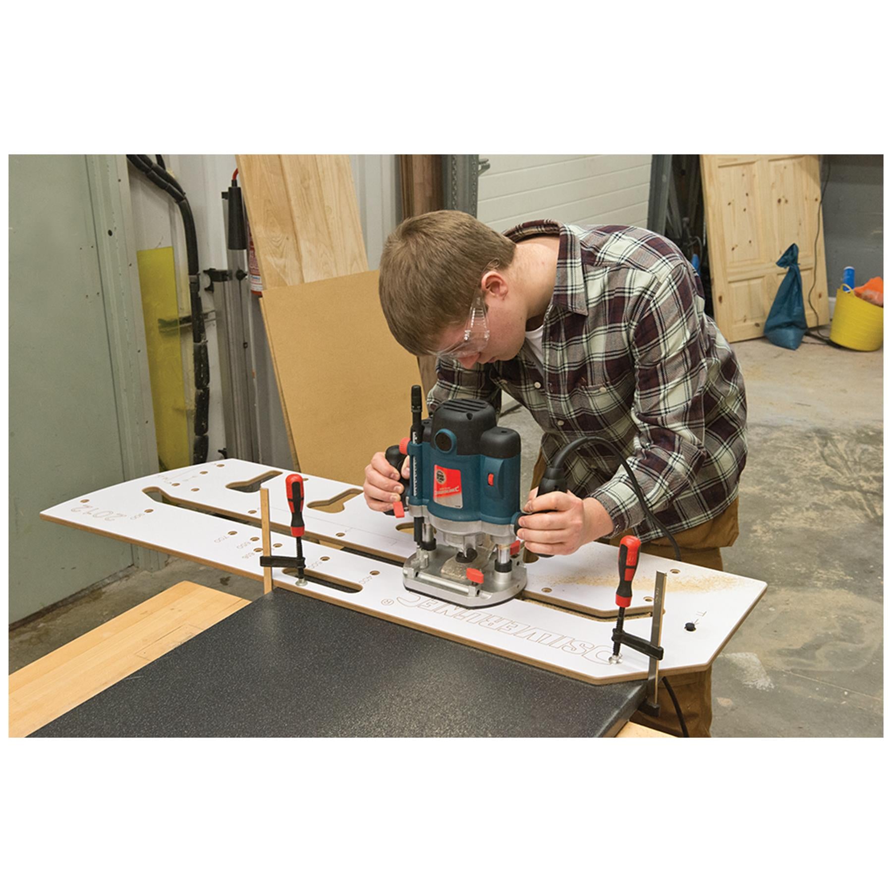 Heavy Duty 900mm Worktop Jig Lefft & Right Hand Joints Cutting Hardwearing Fibre Board Power Tool