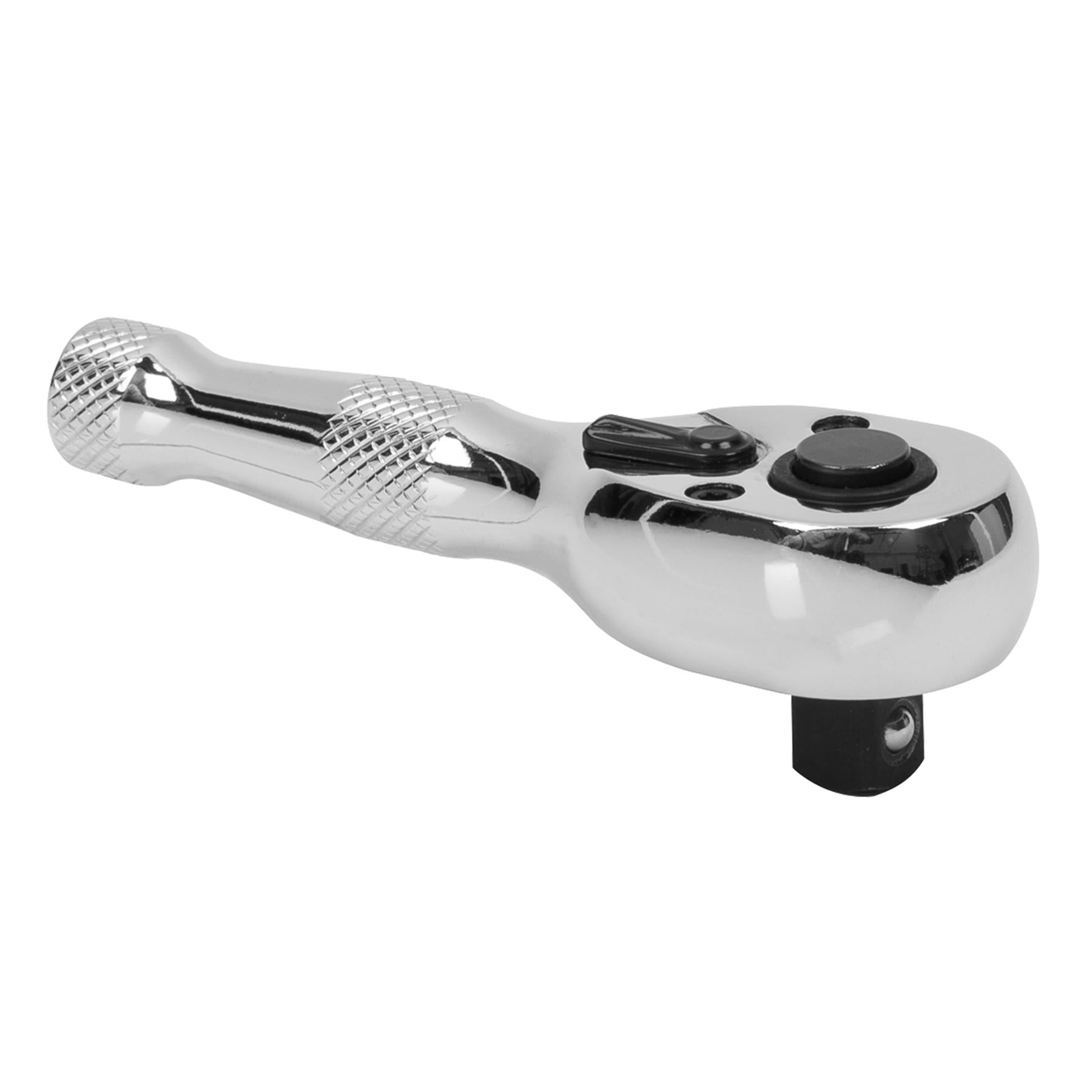 Sealey Stubby Ratchet Wrench 3/8"Sq Drive Pear-Head Flip Reverse