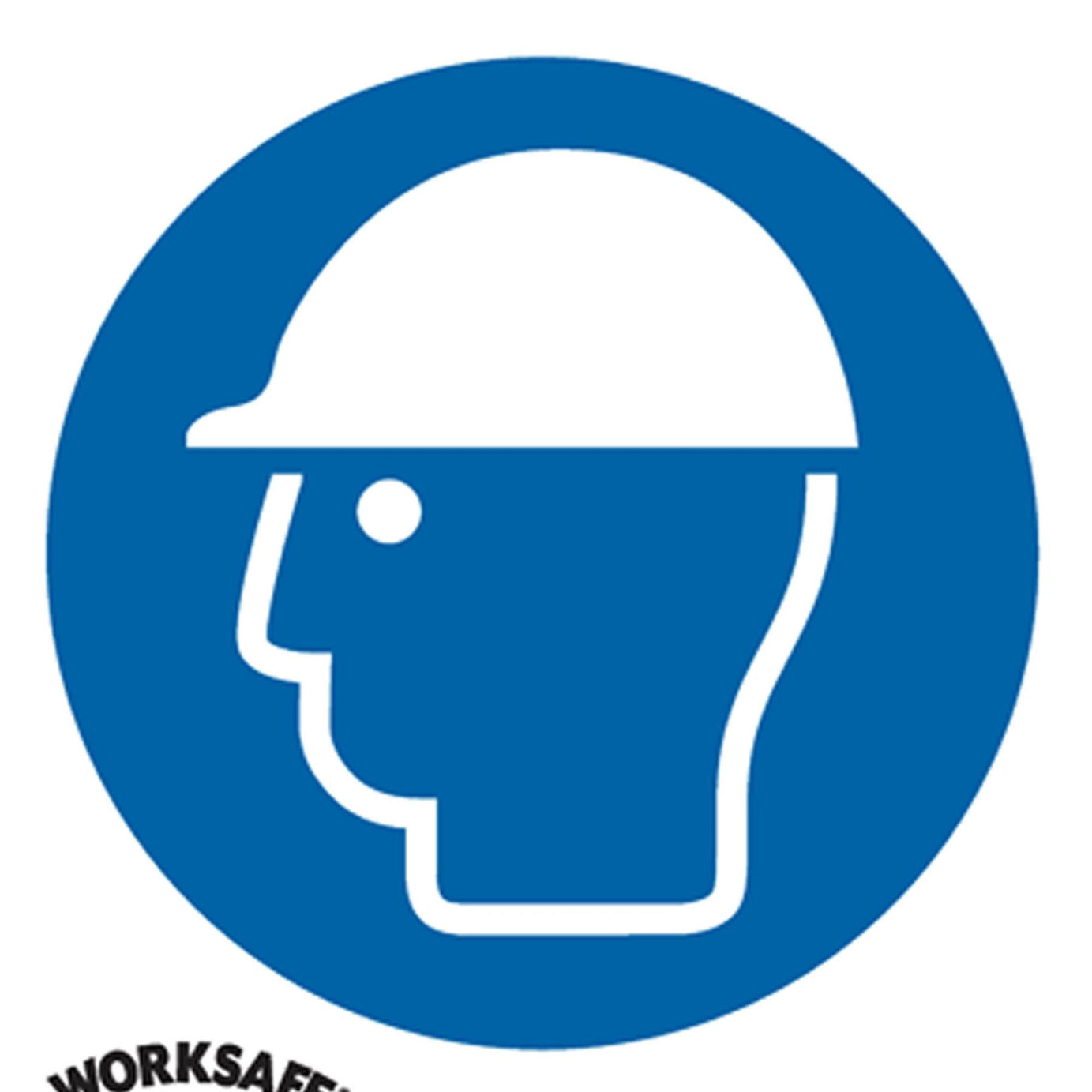 Mandatory Safety Sign - Safety Helmets Must Be Worn In This Area - Rigid Plastic