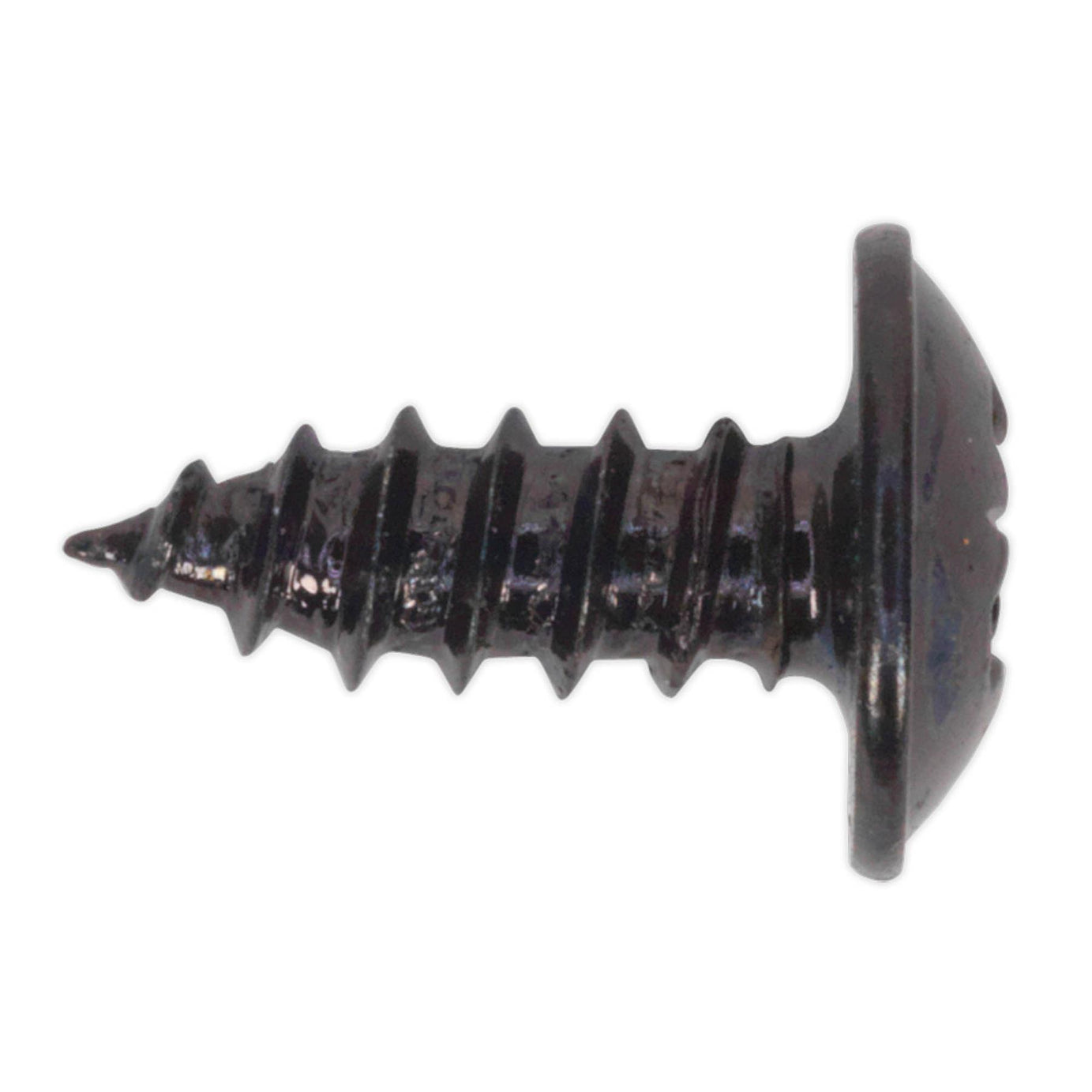 Sealey Self Tapping Screw 3.5 x 10mm Flanged Head Black Pozi Pack o