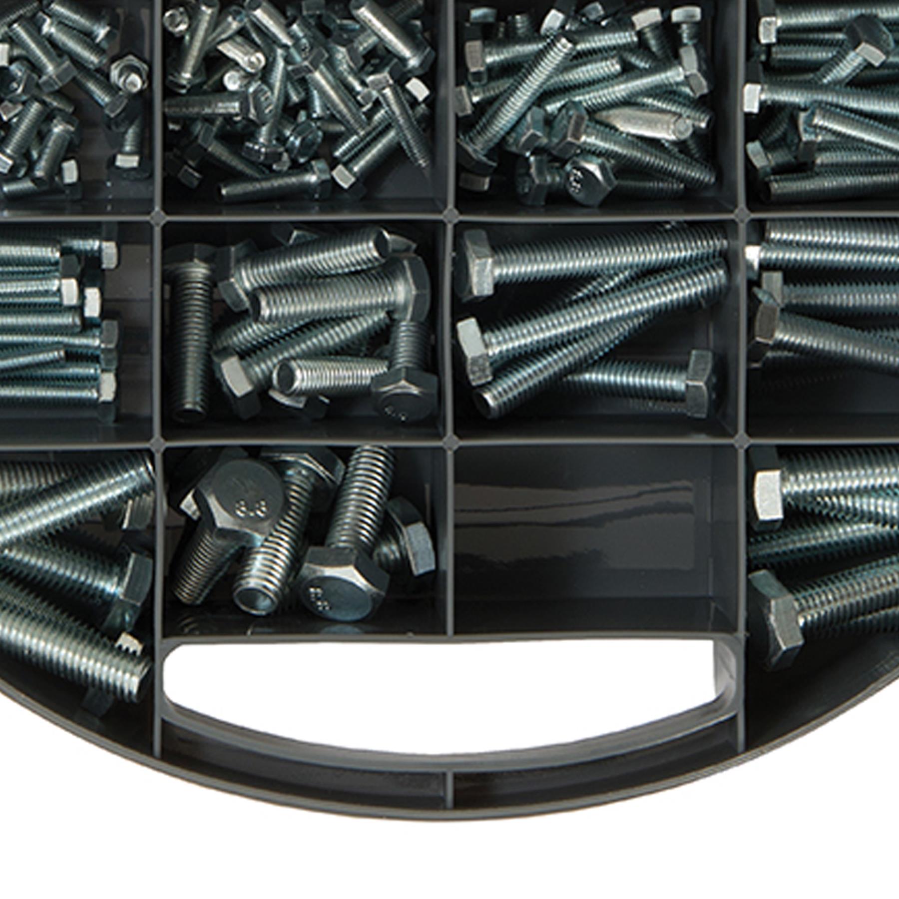 145Pce High Tensile Bolts Pack High-Tensile Steel Bzp Hex-Head Bolts Hardened