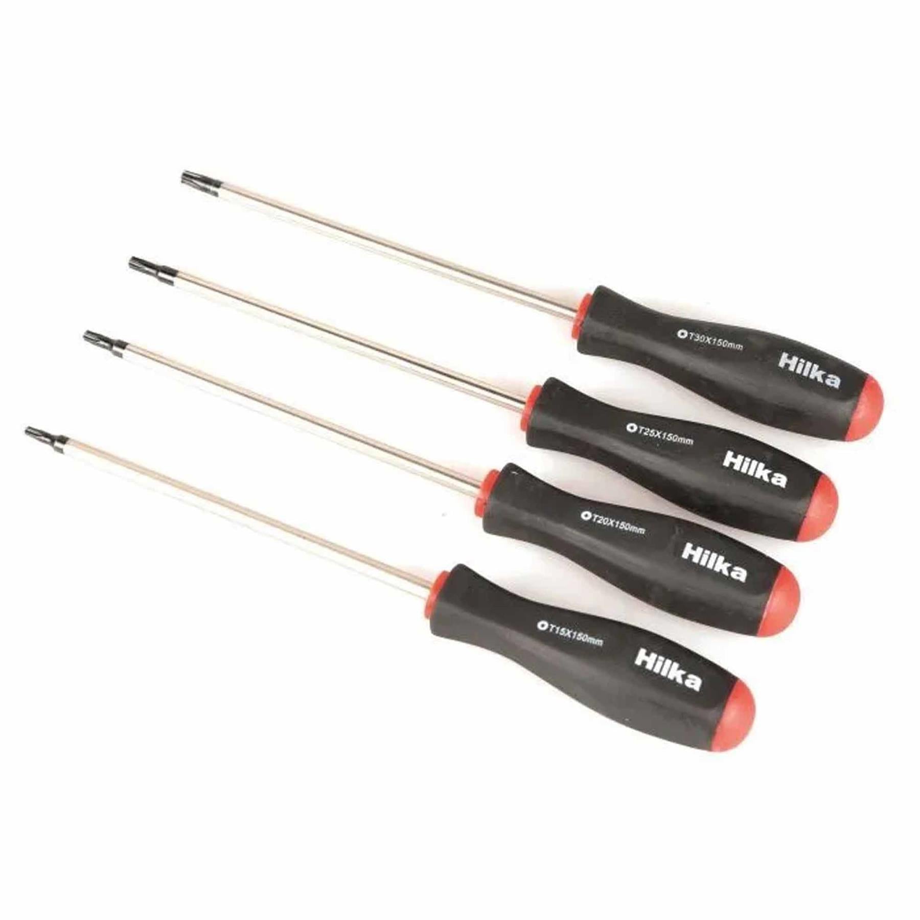 4Pc Extra Long Star Torx Screwdriver Set T15 T20 T25 T30 Garage Workshop