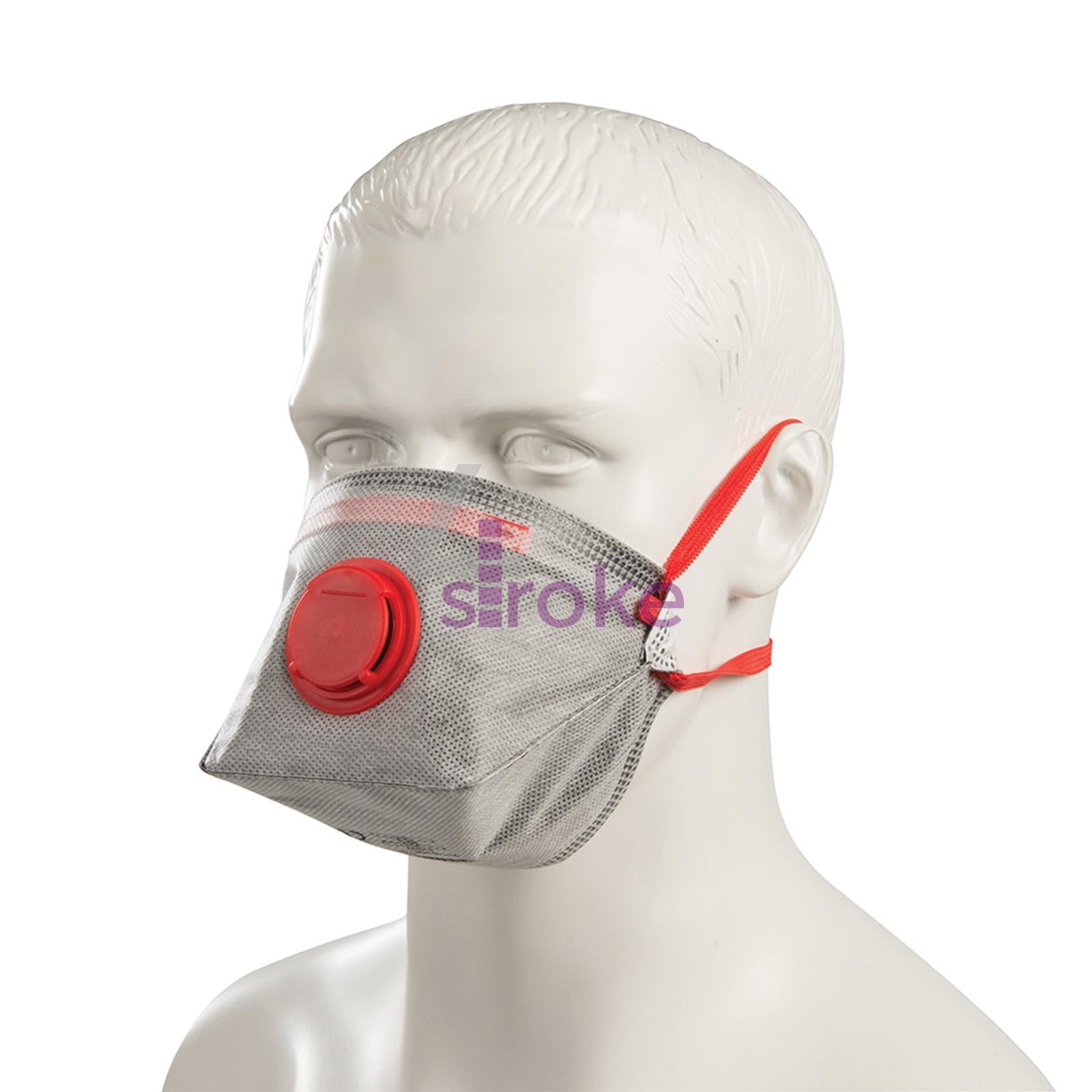 10x FFP3 Mask Dust Face Masks Fold Flat Valved Asbestos Respirator Disposable