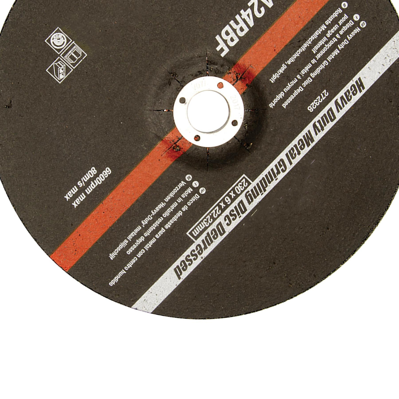 Heavy Duty Metal Grinding Disc Depressed 230 x 6 x 22.23mm Angle Grinder Cutting