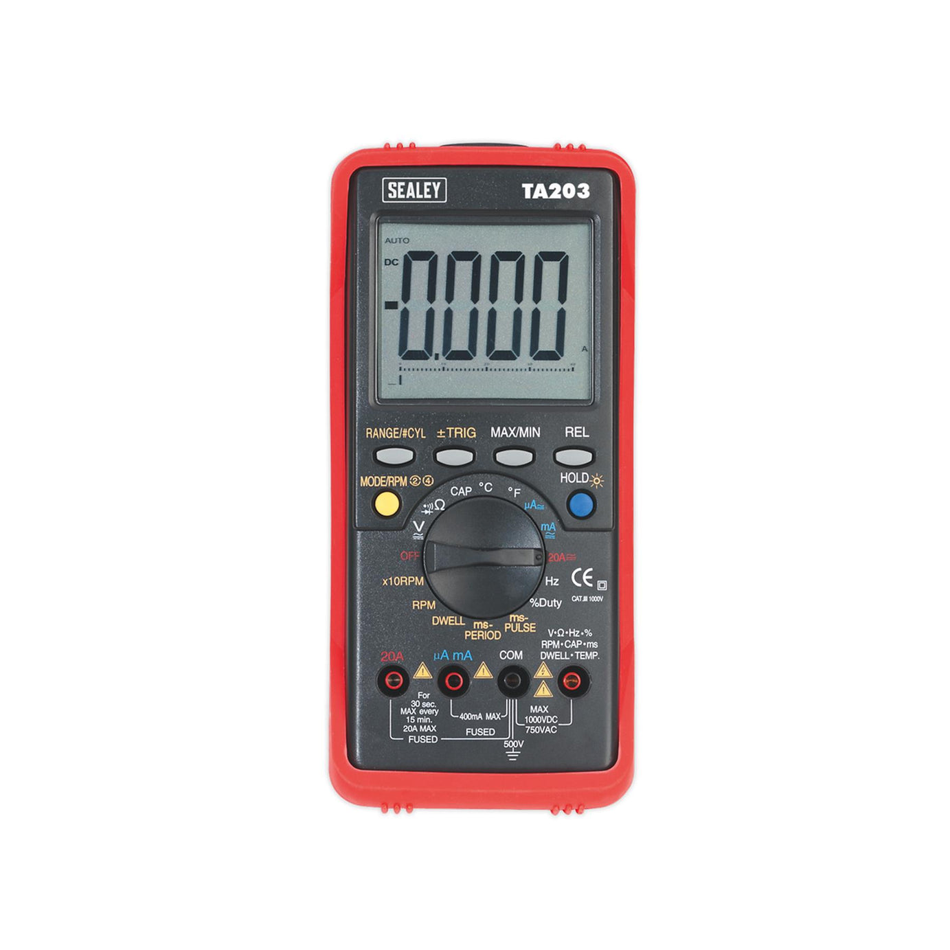 Sealey Digital Automotive Multimeter 15-Function Bar Graph/PC Link