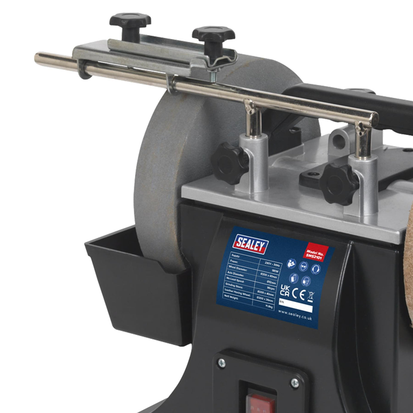 Sealey Sharpener 200mm with Honing Wheel For HSS tools