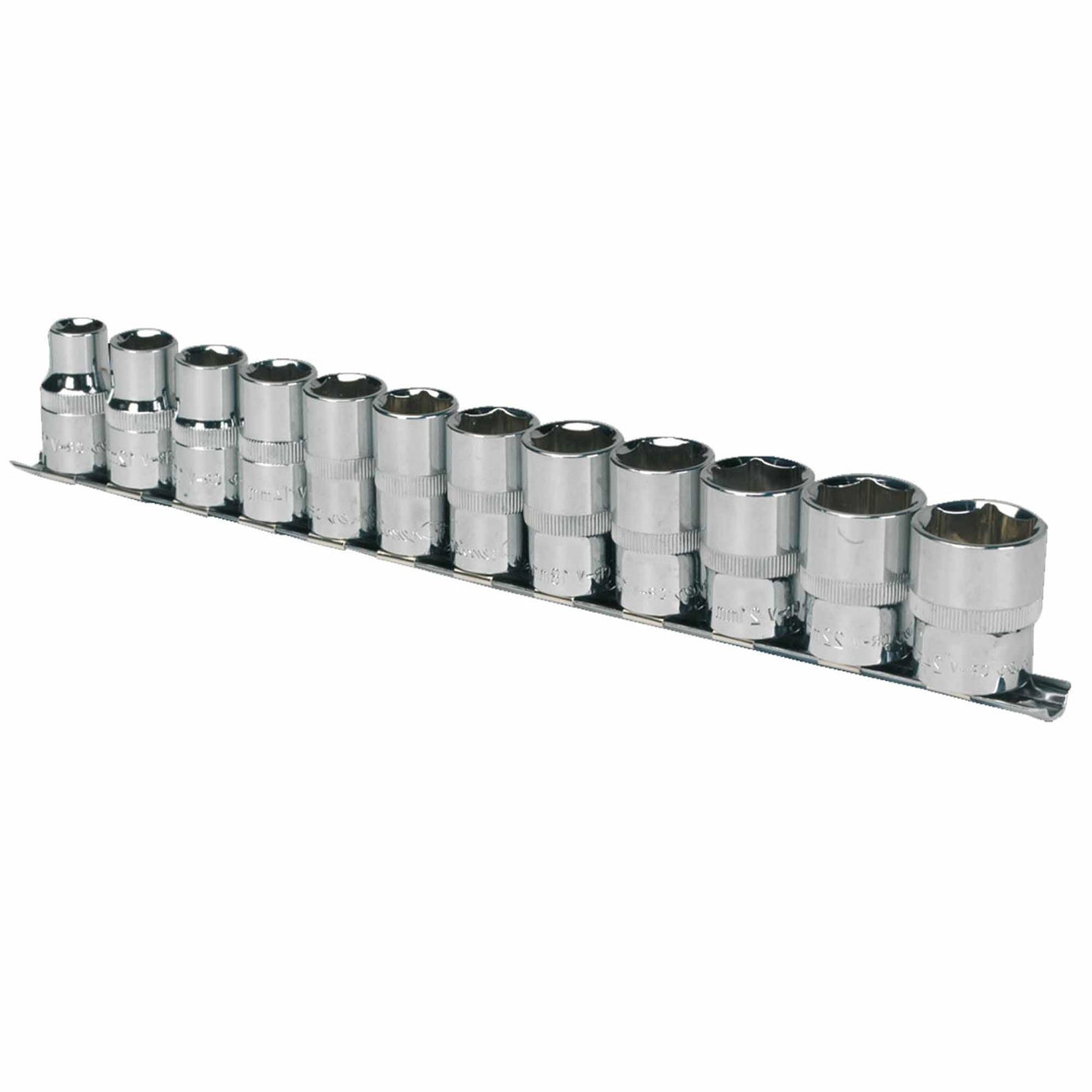 Socket Set 12pc 1/2"Sq Drive 6pt WallDrive Metric. Sealey
