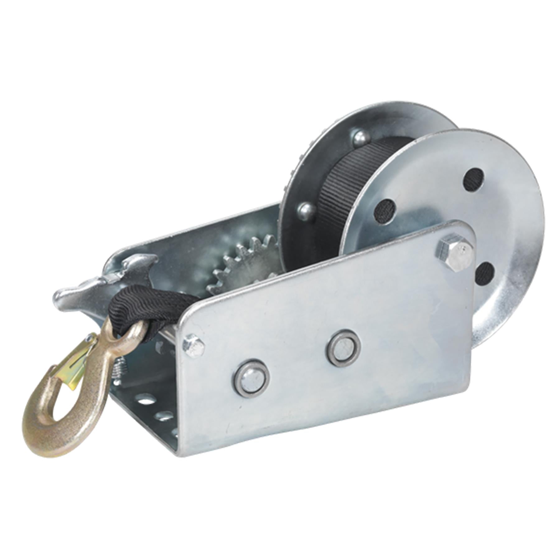 Sealey Geared Hand Winch 900kg Capacity with Webbing Strap