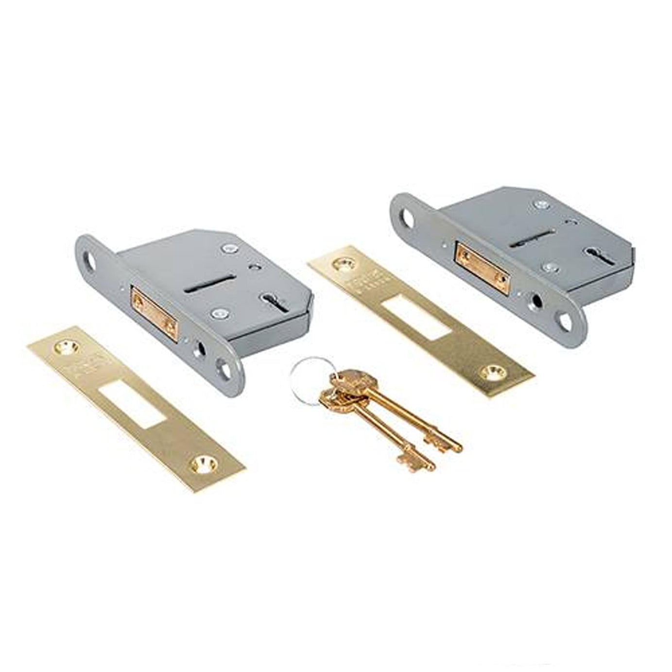 Van Vault Bathroom Door or 5 Lever Lock & Keyed Alike 2pk Brass or Chrome