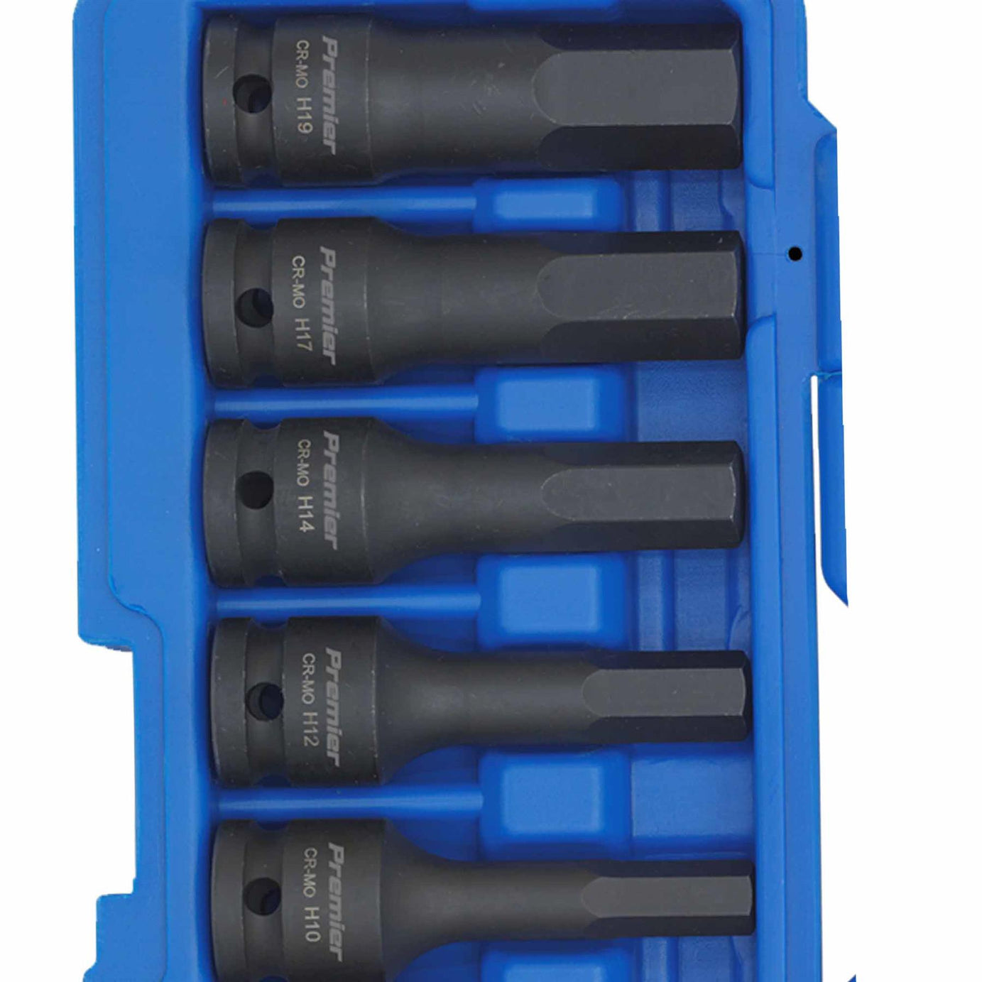 Sealey Impact Hex Socket Bit Set 8pc 1/2"Sq Drive