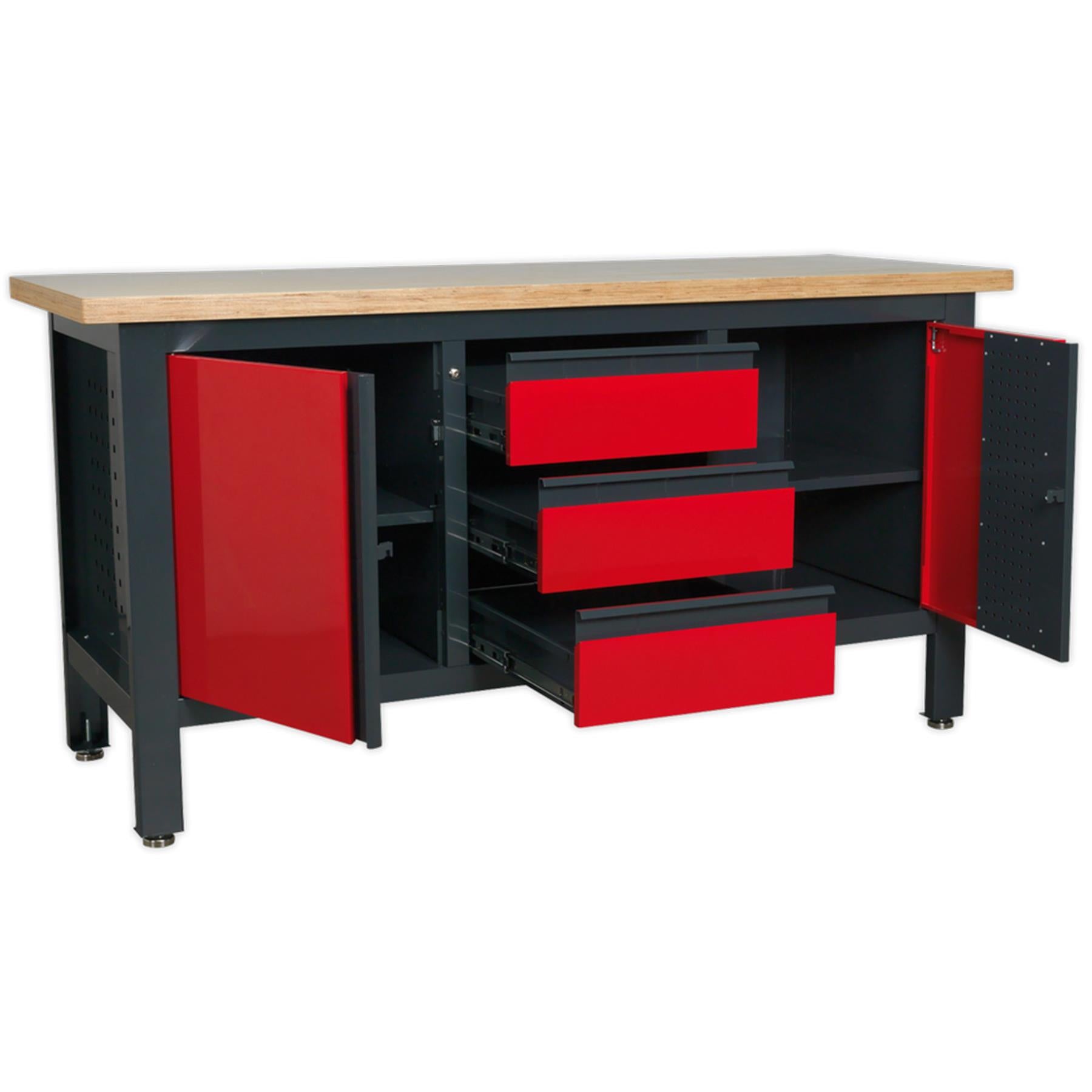 Sealey Workstation with 3 Drawers & 2 Cupboards
