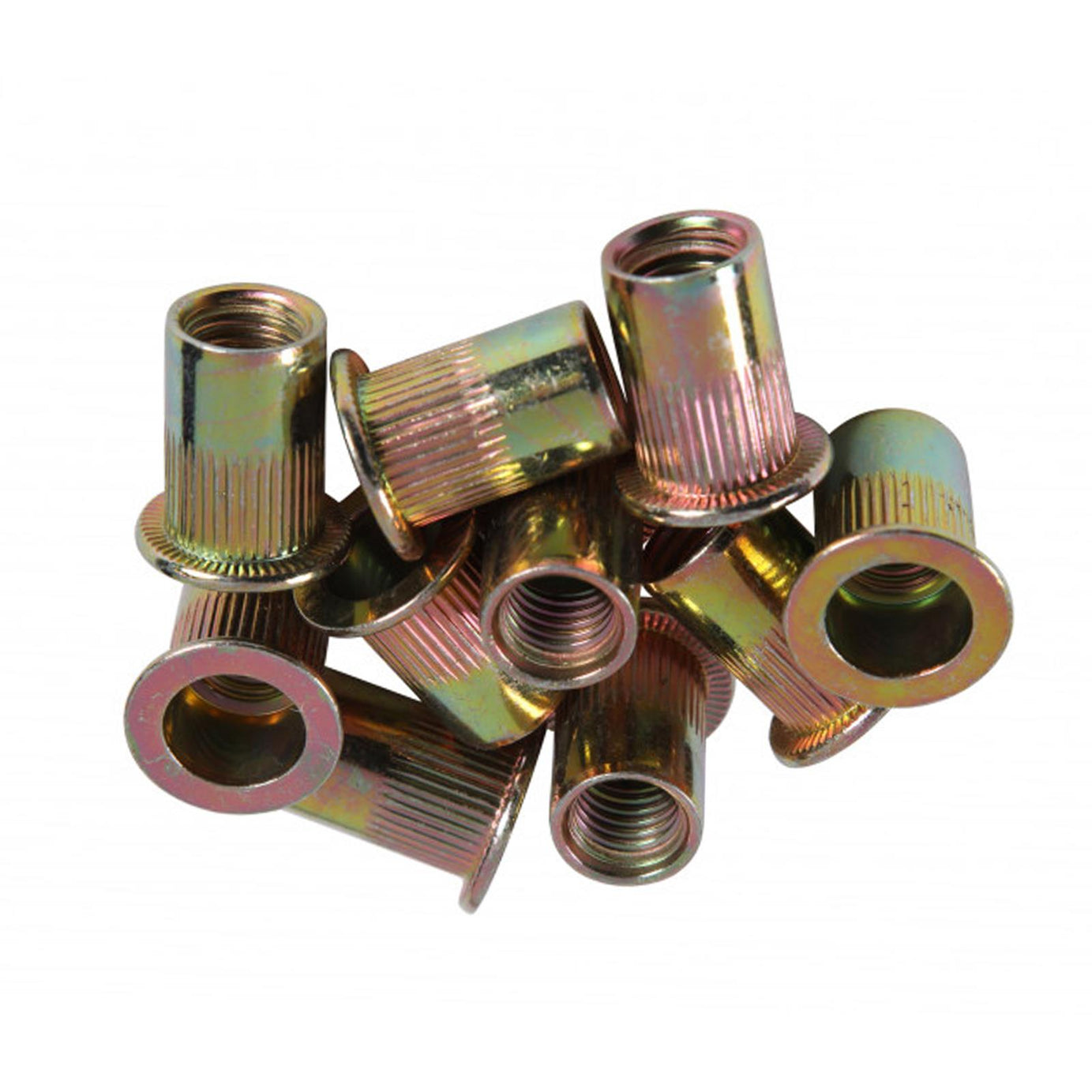 BlueSpot 120Pce M6 Rivet Nut Pack Metallic Thread Fixing Point Carbon Steel Nut Rivets