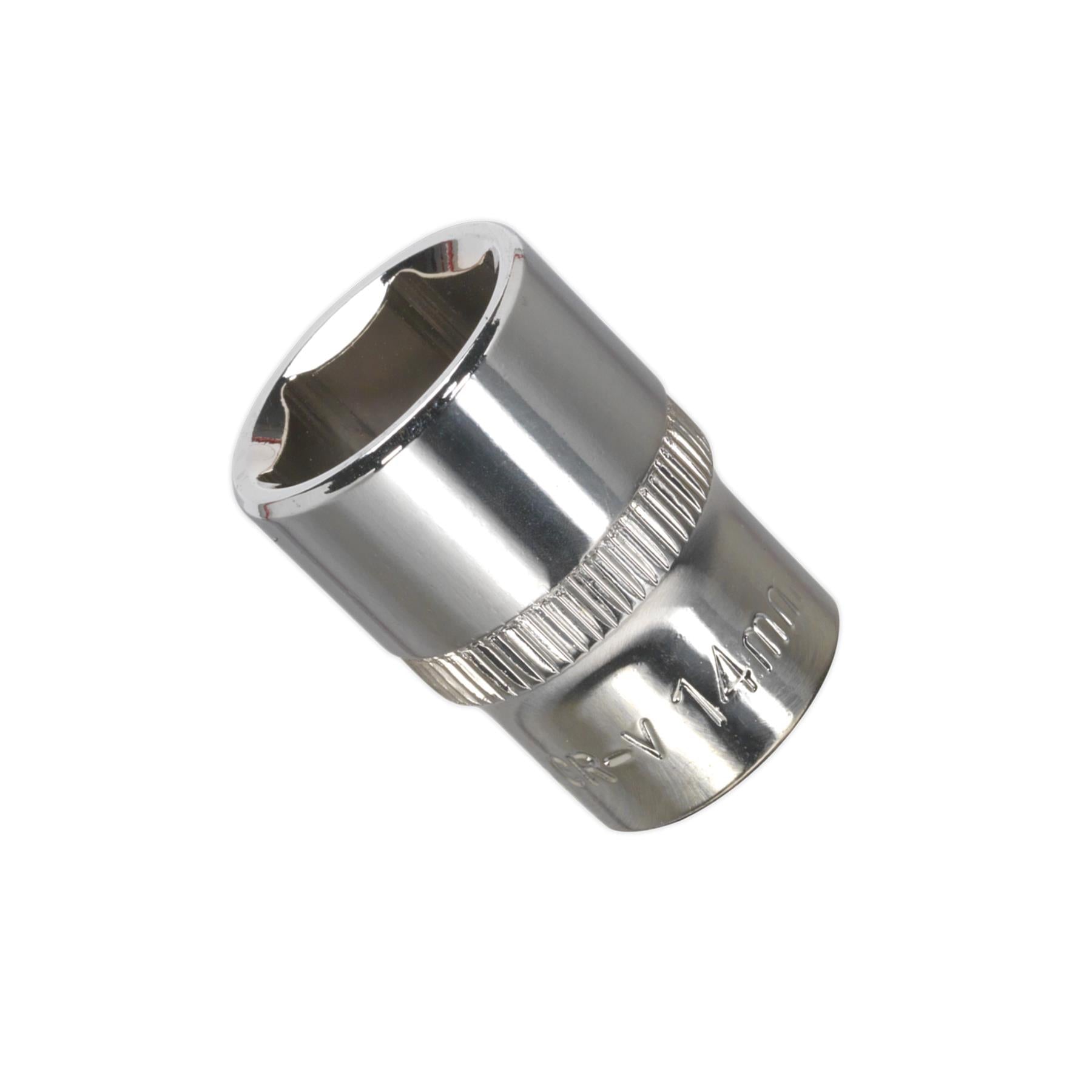 Sealey WallDrive Socket 14mm 3/8"Sq Drive Fully Polished