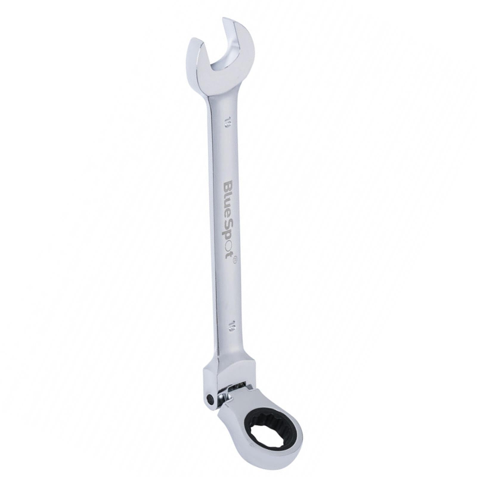 BlueSpot Ratchet Spanner Combination Flexible Head Wrench Metric 19mm