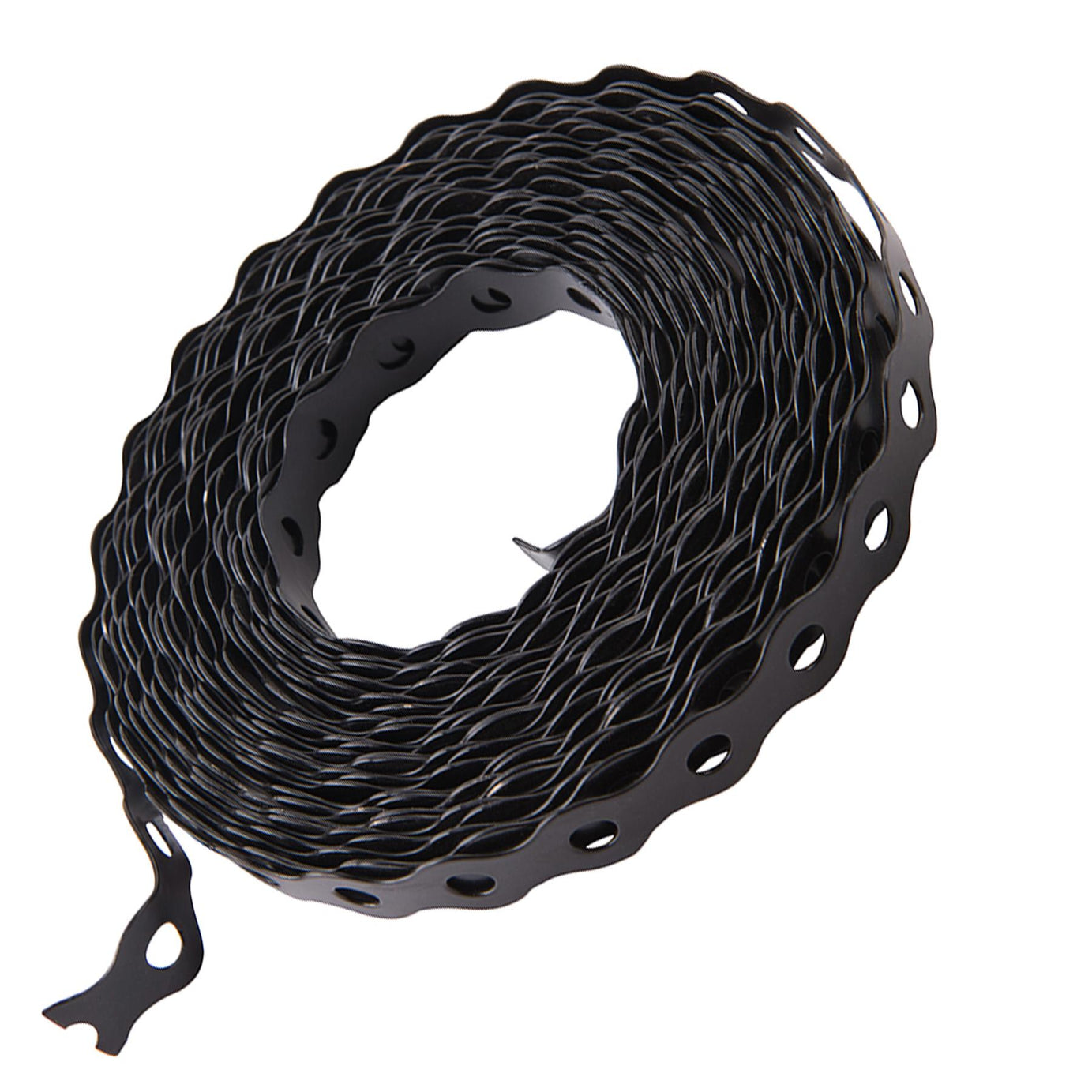 Black Fixing Band Plastic-Coated Galvanised Steel Easy To Bend / Twist 17mmx10M