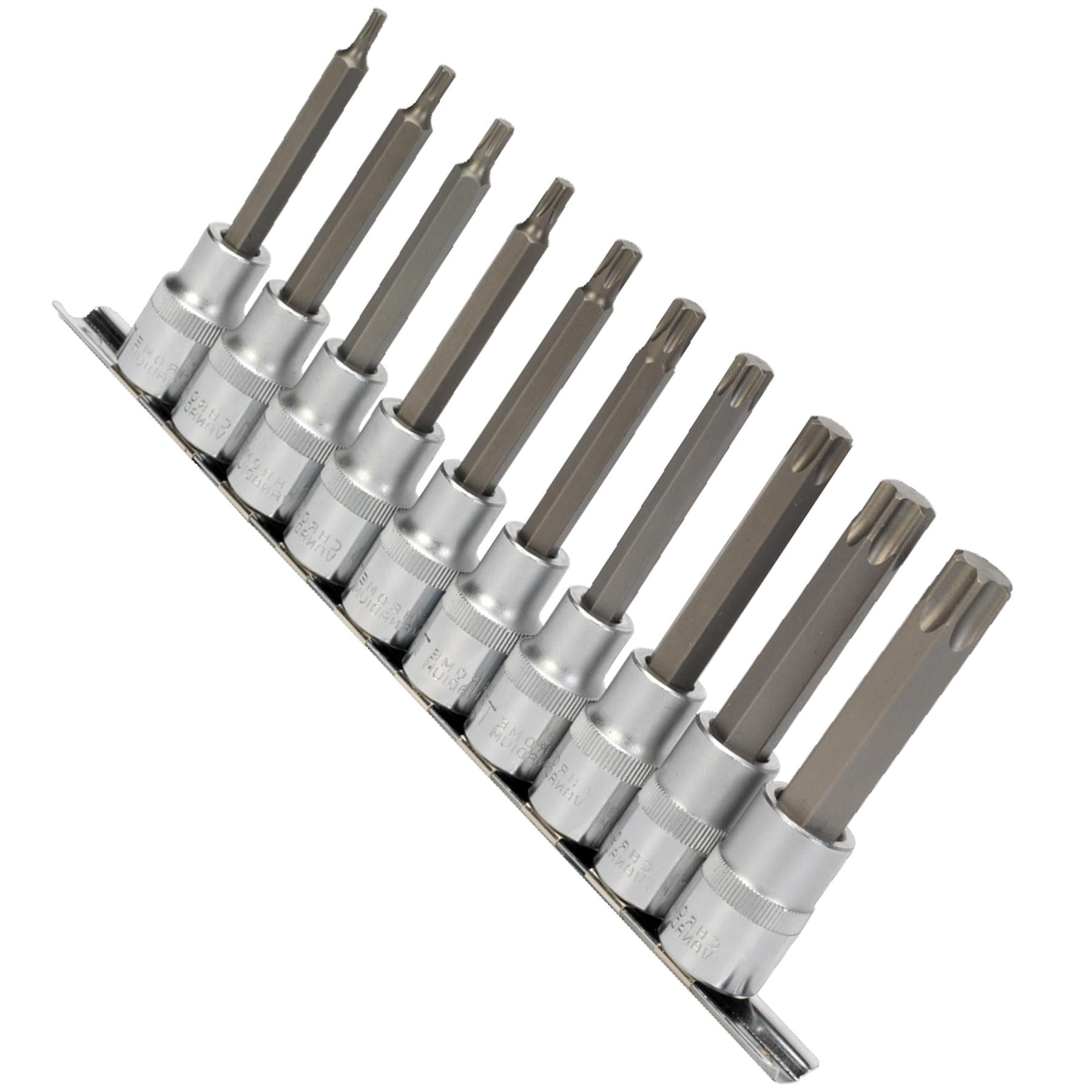 Sealey TRX-Star* Socket Bit Set 10pc 1/2"Sq Drive 100mm
