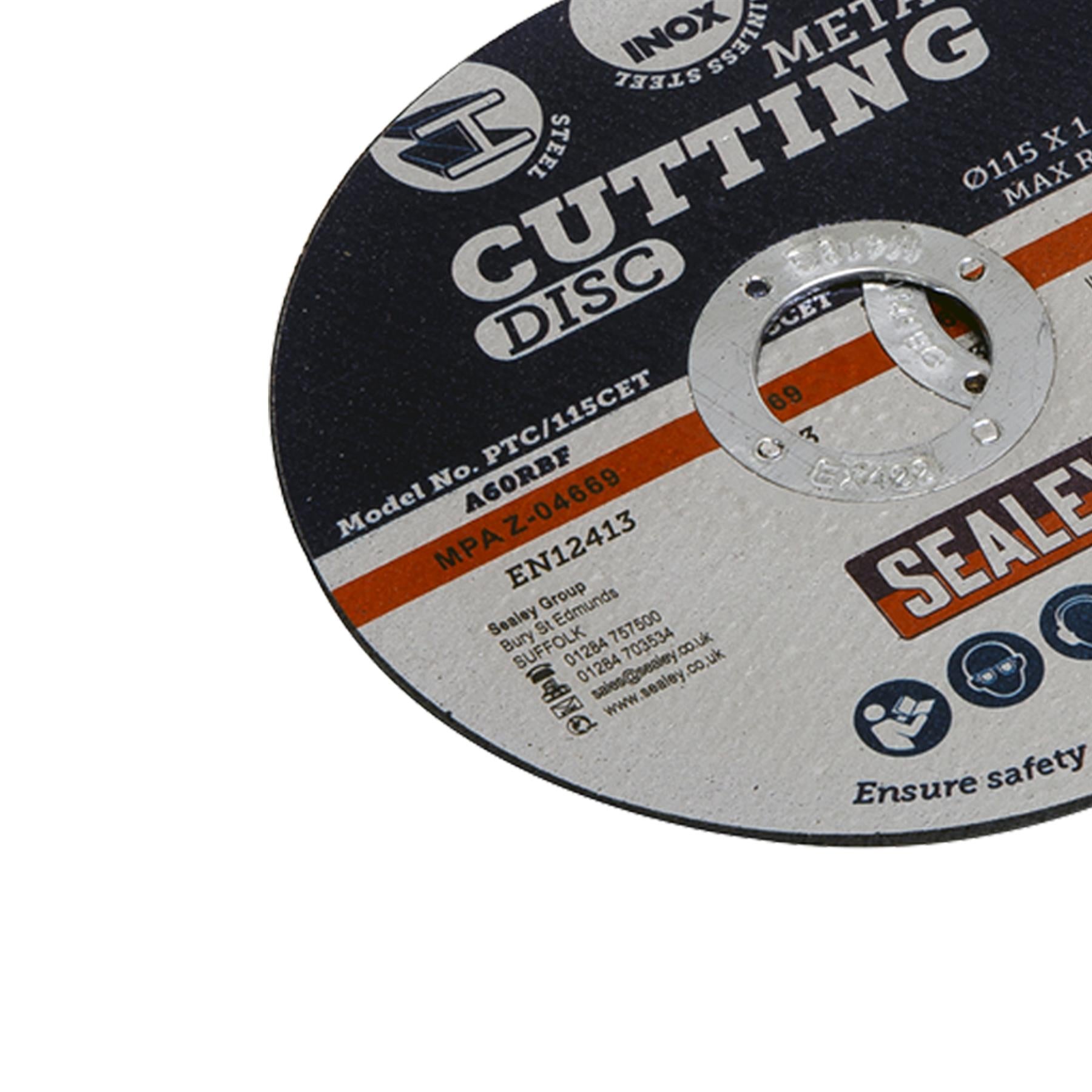 Sealey Cutting Disc Ø115 x 1.2mm 22mm Bore Pack of 5
