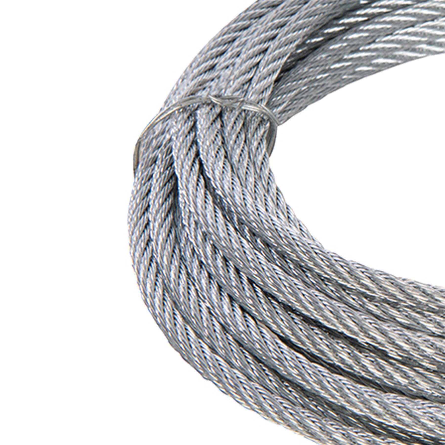 Galvanised Wire Rope - 4mm X 10M Zinc Plated Corrosion Resistant & Weatherproof