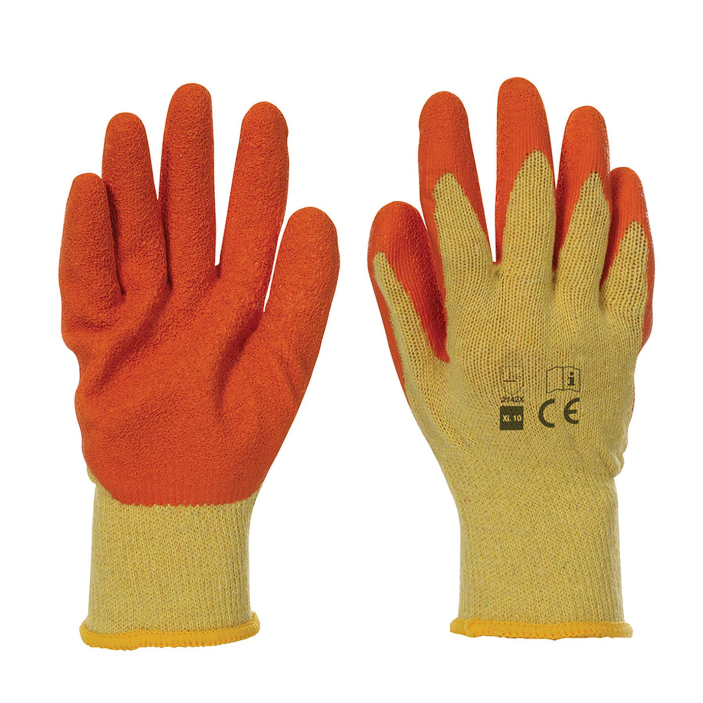 Silverline Latex Builders Gloves 12 Pairs XL 10