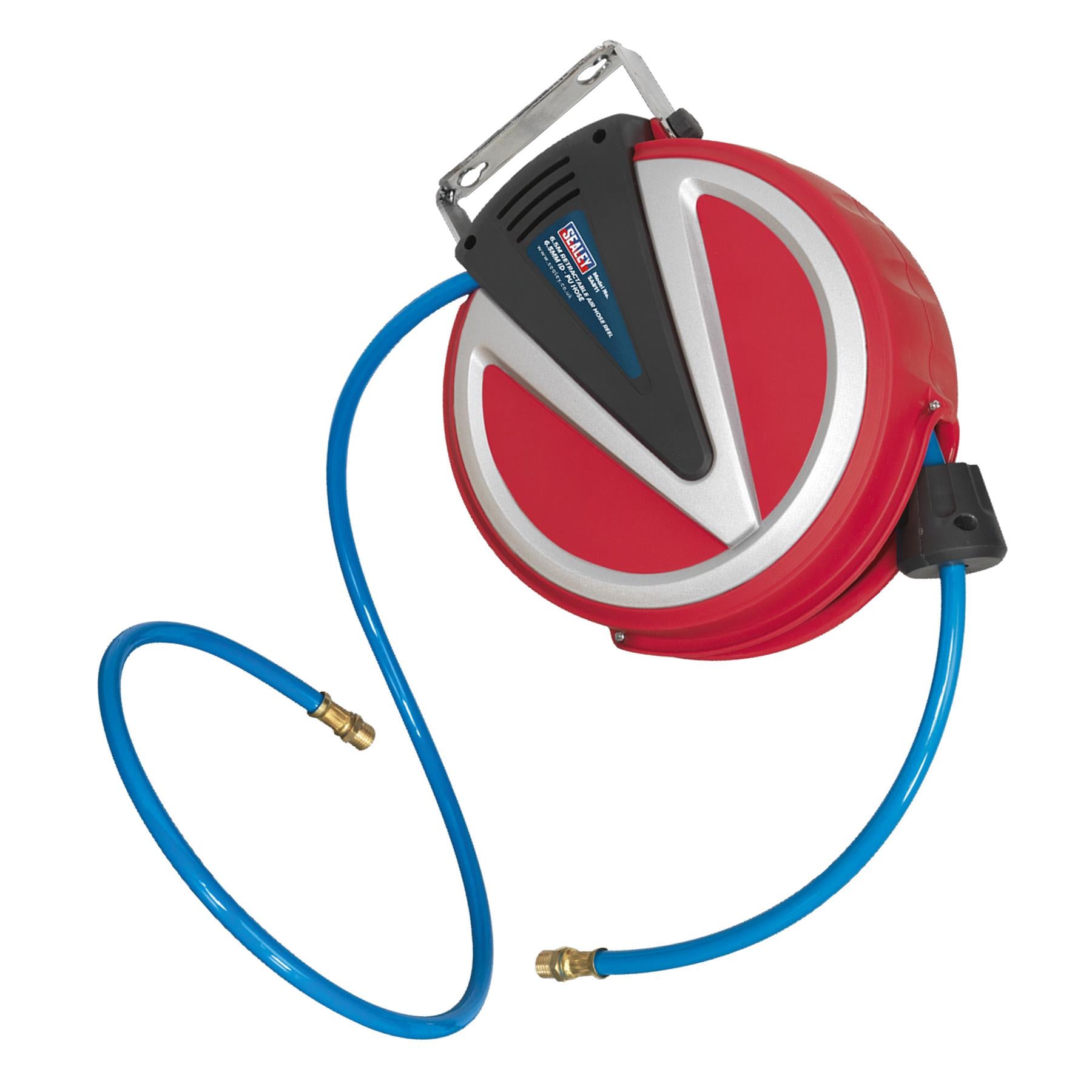Sealey Retractable Air Hose Reel 6.5m 6.5mm ID - PU Hose