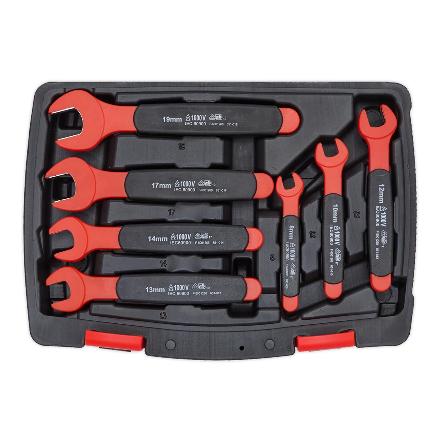 Sealey Insulated Open-End Spanner Set 7pc VDE Approved