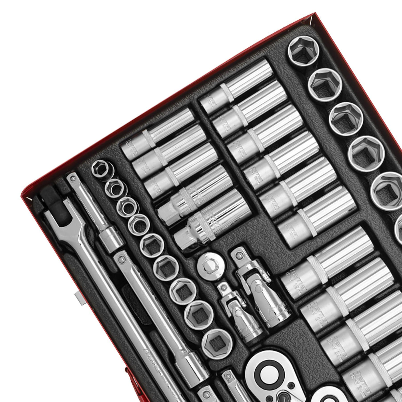 Sealey Socket Set 50pc 3/8" & 1/2"Sq Drive 6pt WallDrive - Metric