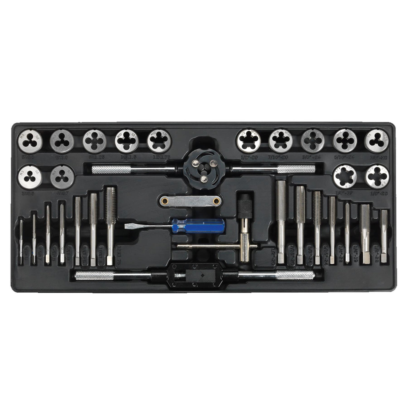 Tool Tray with Tap & Die Set 33pc With Lifetime GuaranteeSealey