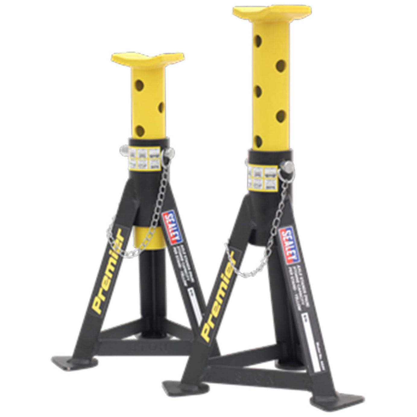 Sealey Axle Stands (Pair) 3tonne Capacity per Stand Yellow