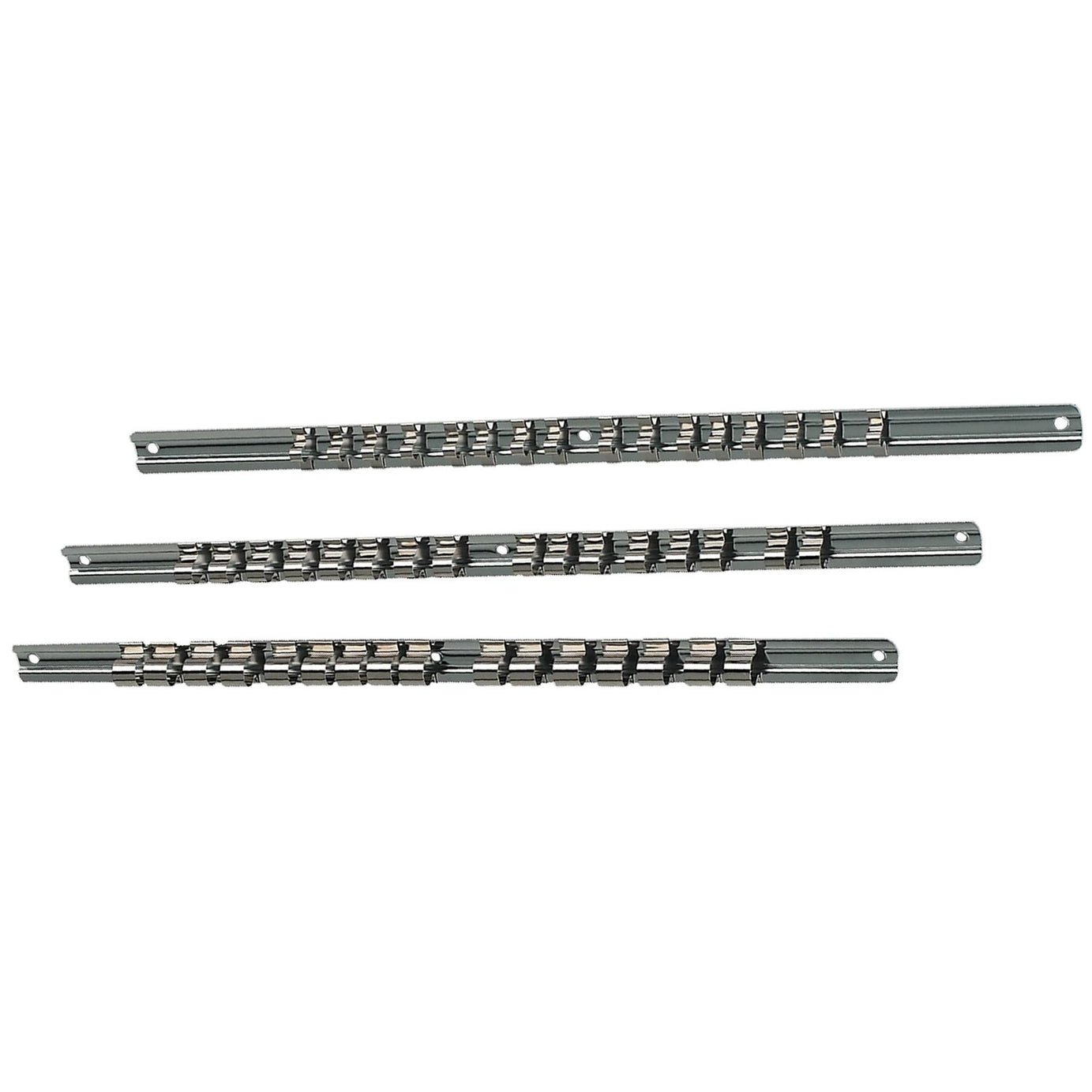 Sealey Socket Retaining Rail Set 3pc 1/4", 3/8" & 1/2"Sq Drive