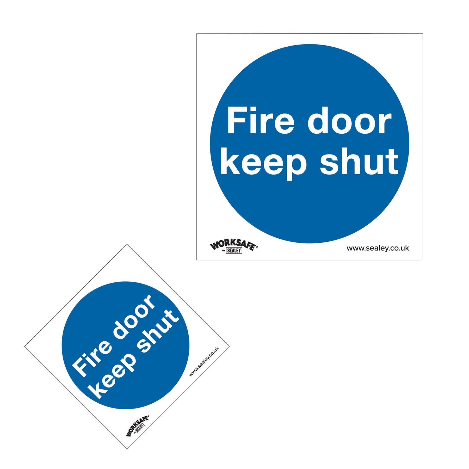 Mandatory Safety Sign - Fire Door Keep Shut - Self-Adhesive Vinyl