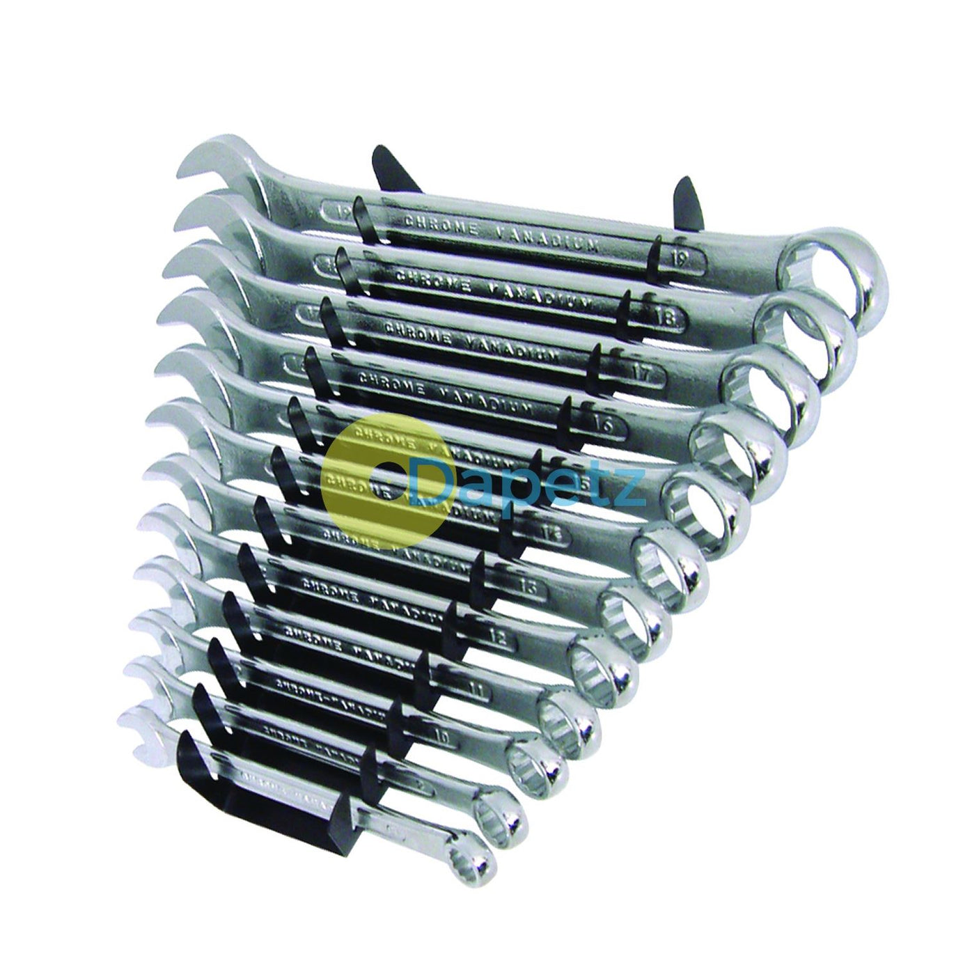 Professional 12Pc Metric Combination Spanner Set & Storage Rack