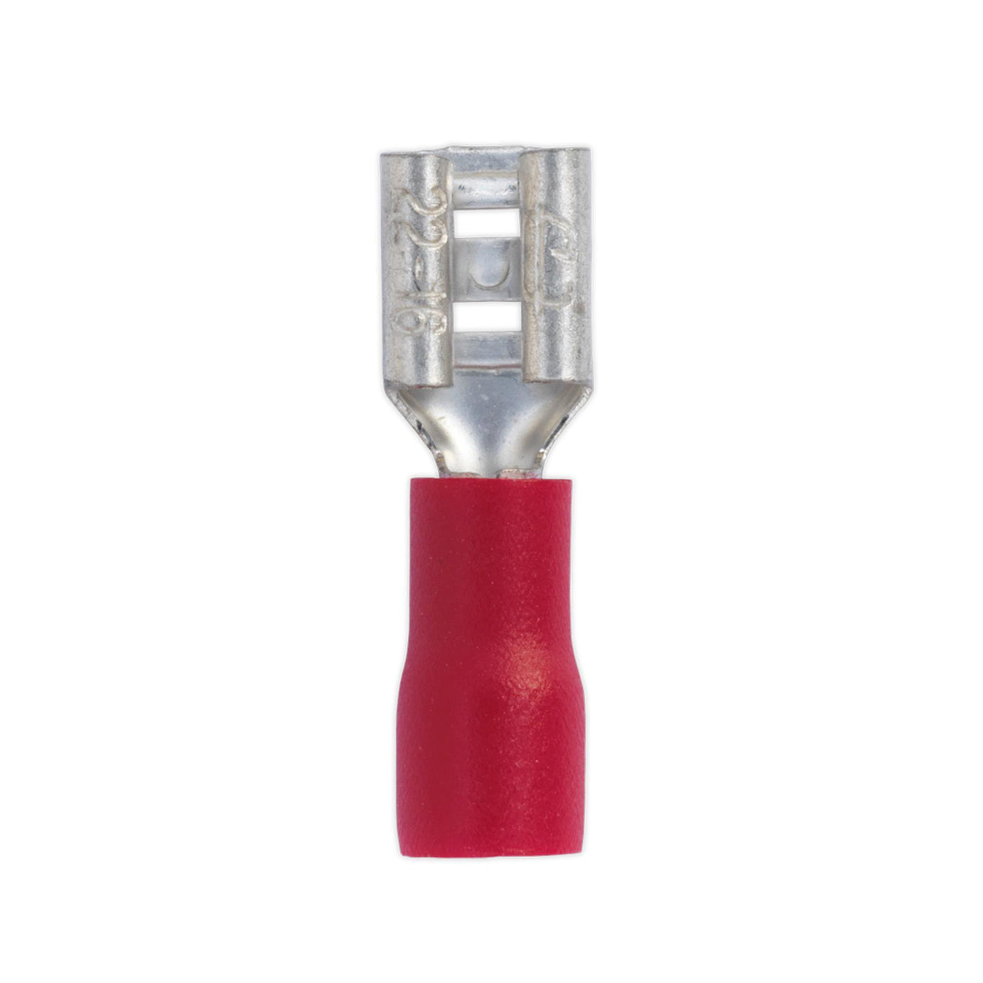 Sealey Push-On Terminal 4.8mm Female Red Pack of 100