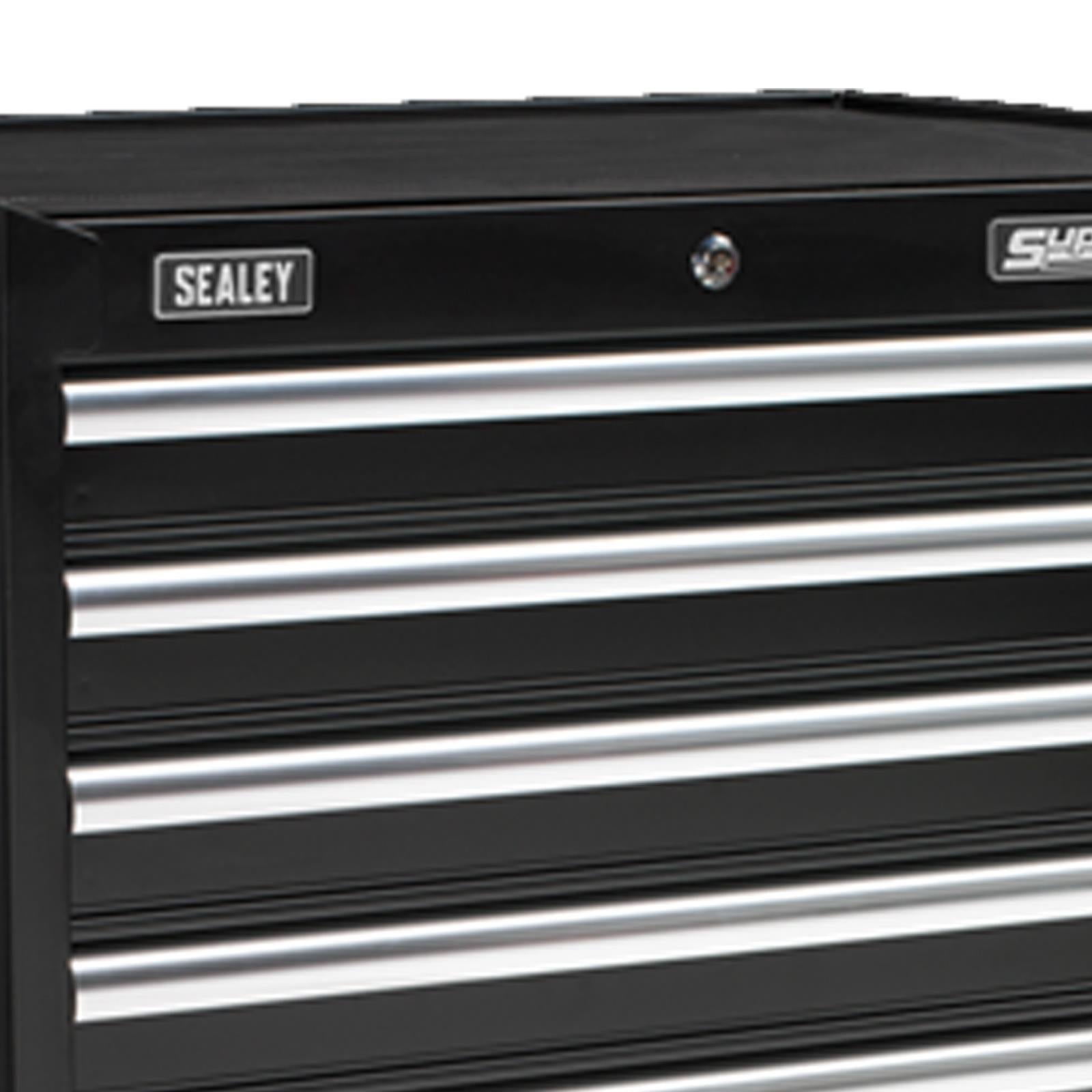 Rollcab 7 Drawer With Ball Bearing Slides - Black From Sealey AP33479B Syd