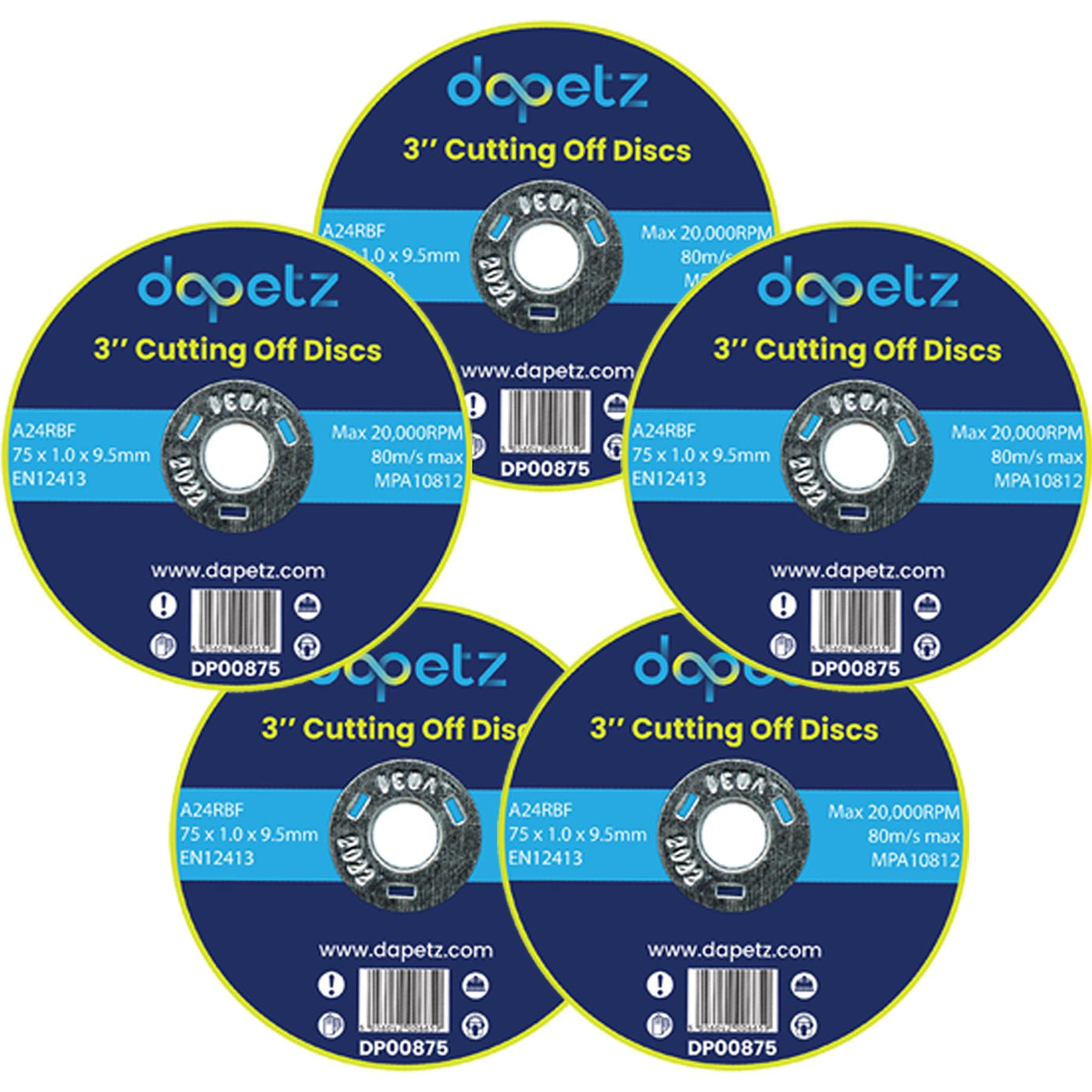 75mm ULTRA THIN METAL CUTTING BLADE DISC STEEL & STAINLESS ANGLE 5Pcs